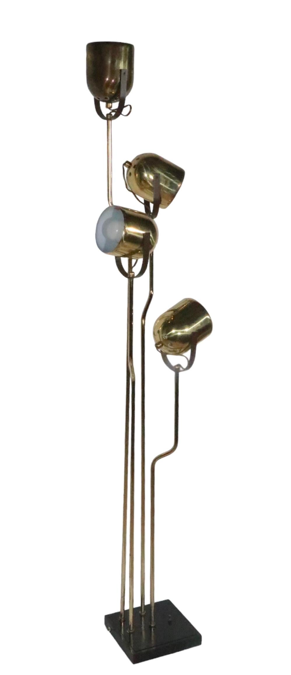  Post Modern Adjustable Brass Floor Lamp by Goffredo Reggiani c 1970's  6
