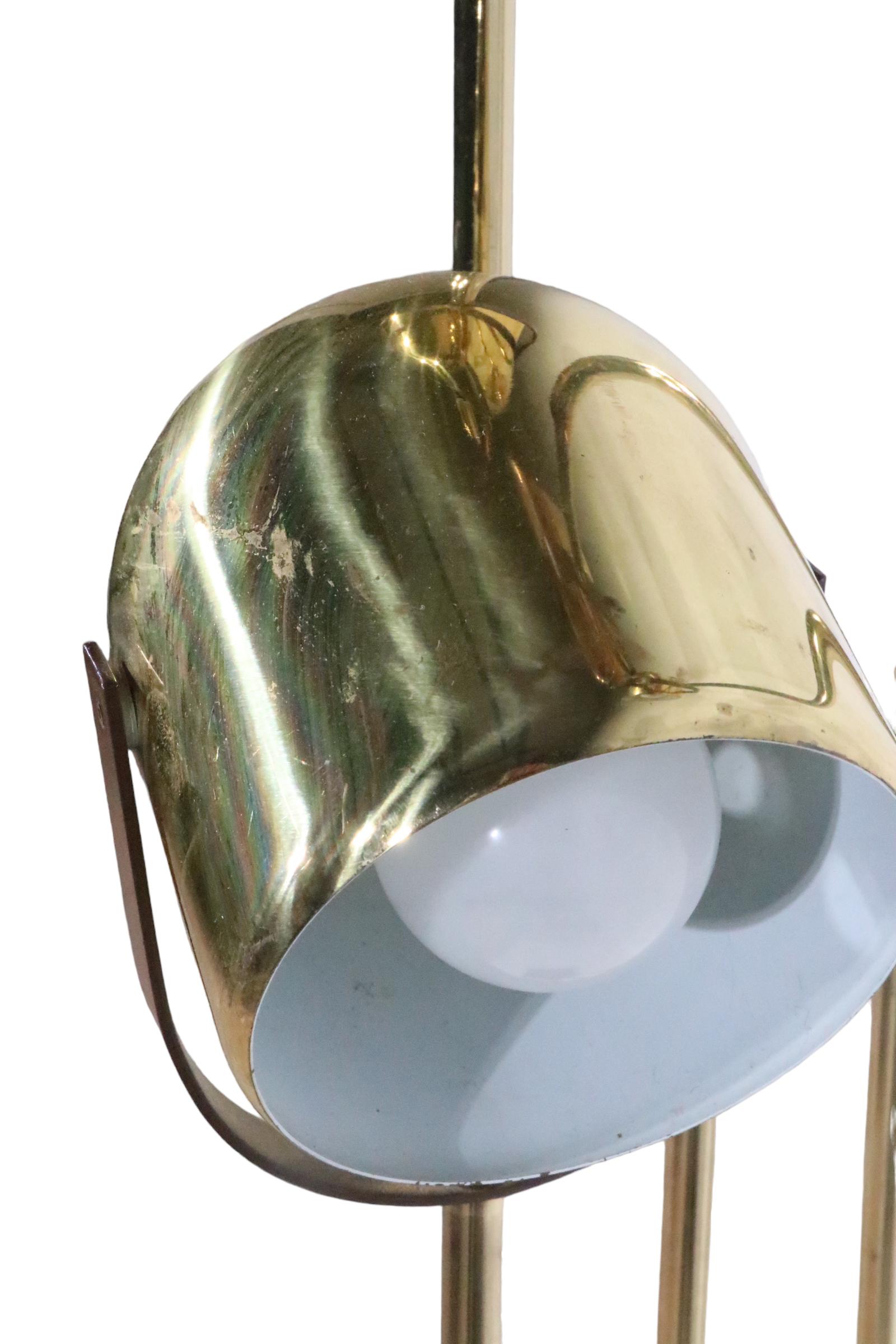  Post Modern Adjustable Brass Floor Lamp by Goffredo Reggiani c 1970's  7