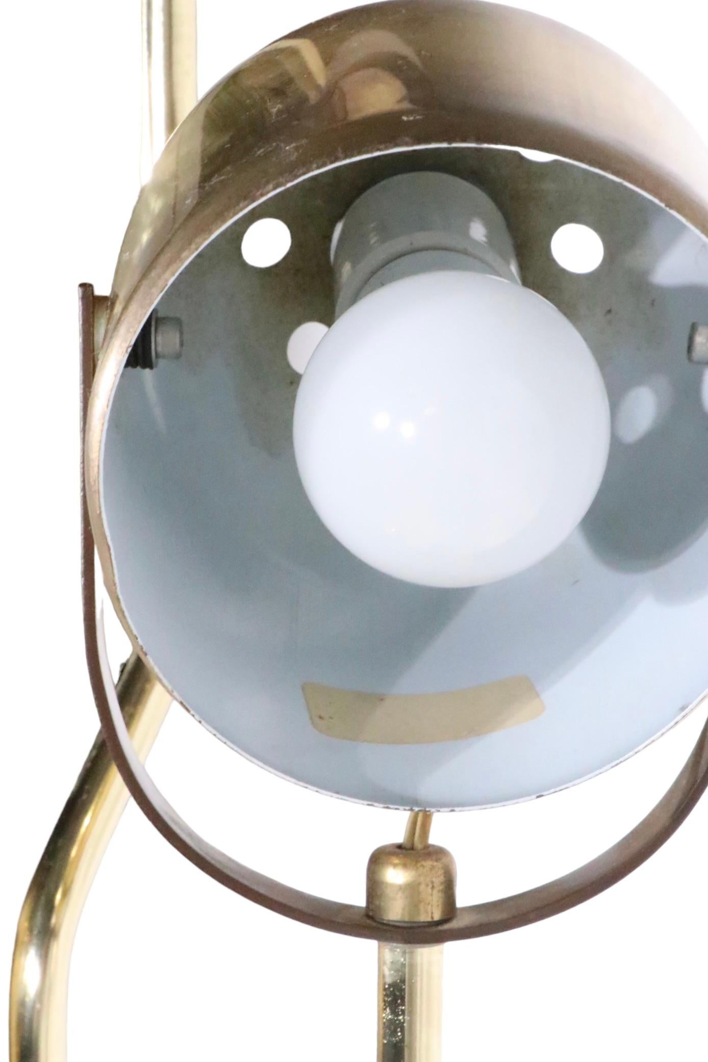  Post Modern Adjustable Brass Floor Lamp by Goffredo Reggiani c 1970's  8