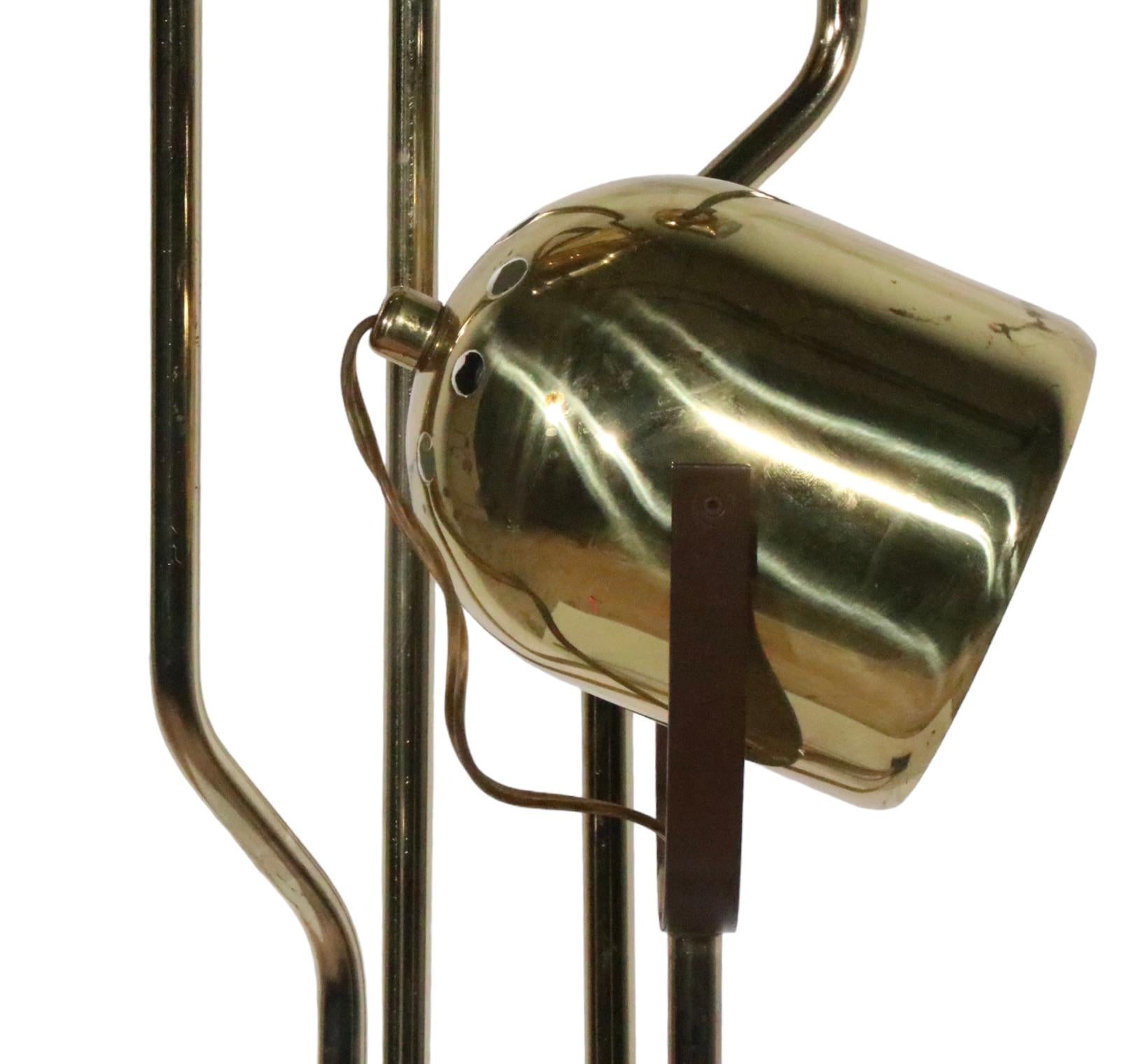  Post Modern Adjustable Brass Floor Lamp by Goffredo Reggiani c 1970's  13