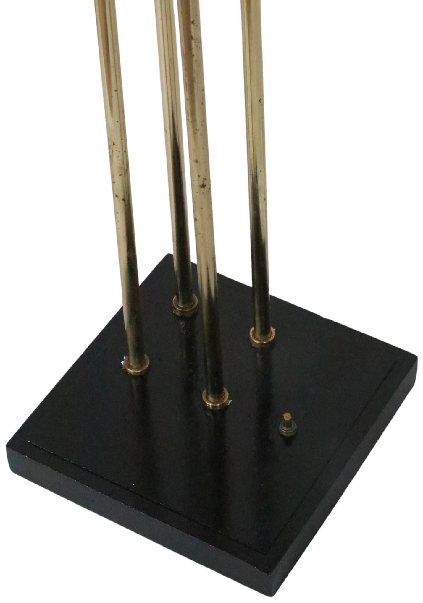  Post Modern Adjustable Brass Floor Lamp by Goffredo Reggiani c 1970's  In Good Condition In New York, NY