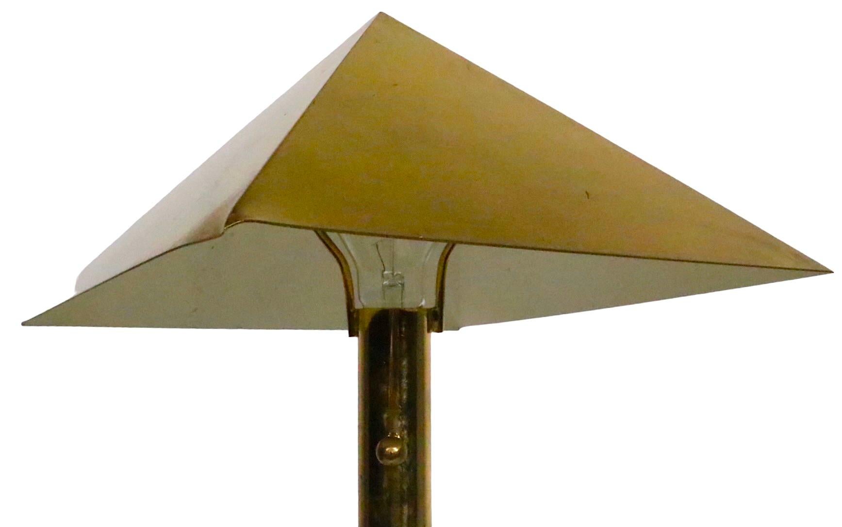 Post Modern Adjustable Brass Floor Table Lamp by Chapman, c 1977 4