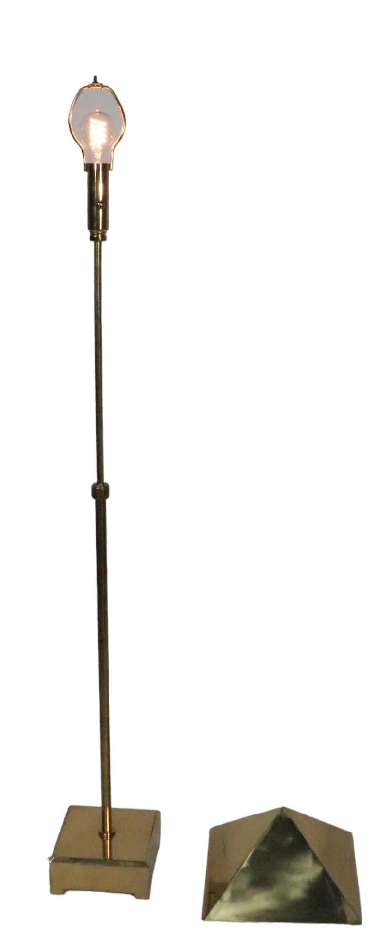 Post Modern Adjustable Brass Floor Table Lamp by Chapman, c 1977 9