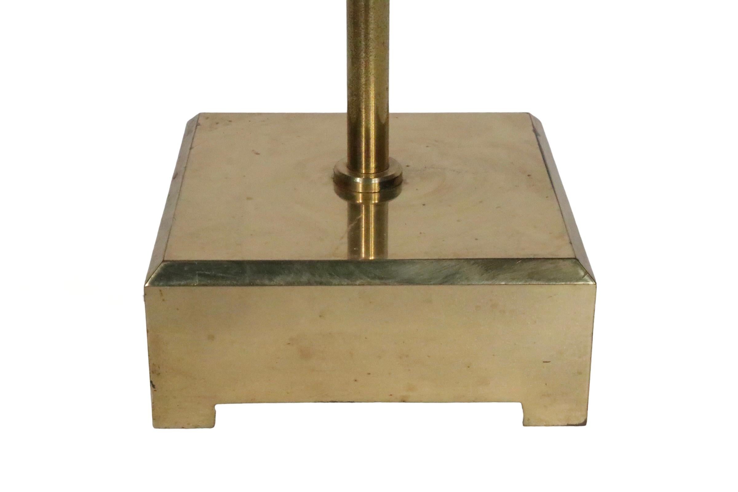 Post Modern Adjustable Brass Floor Table Lamp by Chapman, c 1977 3