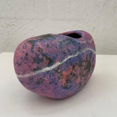 Postmodern Amorphic Celestial Pottery Vase, Handmade, USA