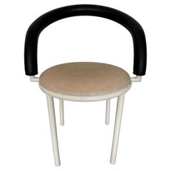 Post modern Anna Anselmi for Bieffeplast chair white metal rubber tubular frame
