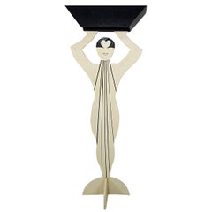 Présentoir à plantes postmoderne de style Art déco en forme d'élégante femme