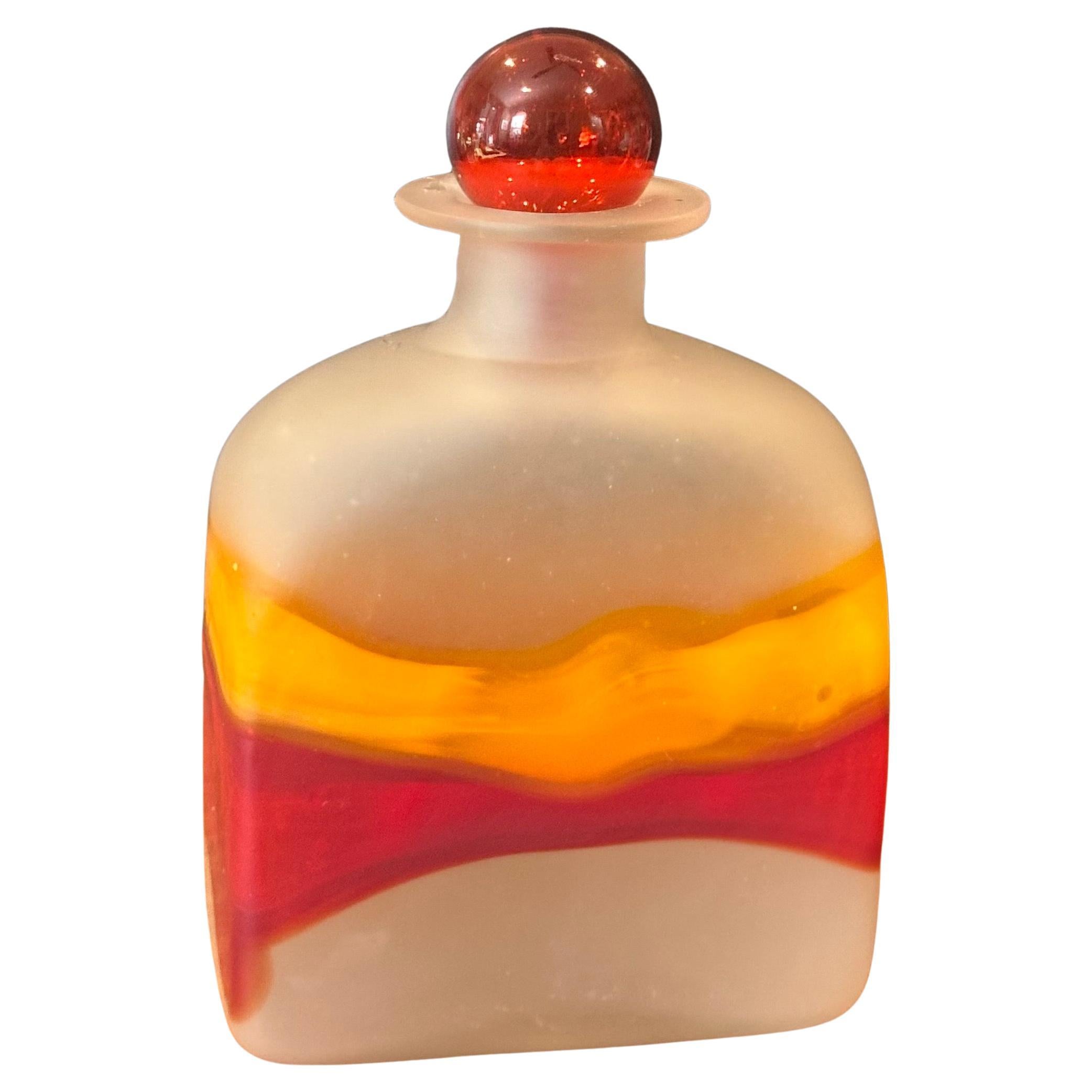 Post-Modern Art Glass Decanter For Sale