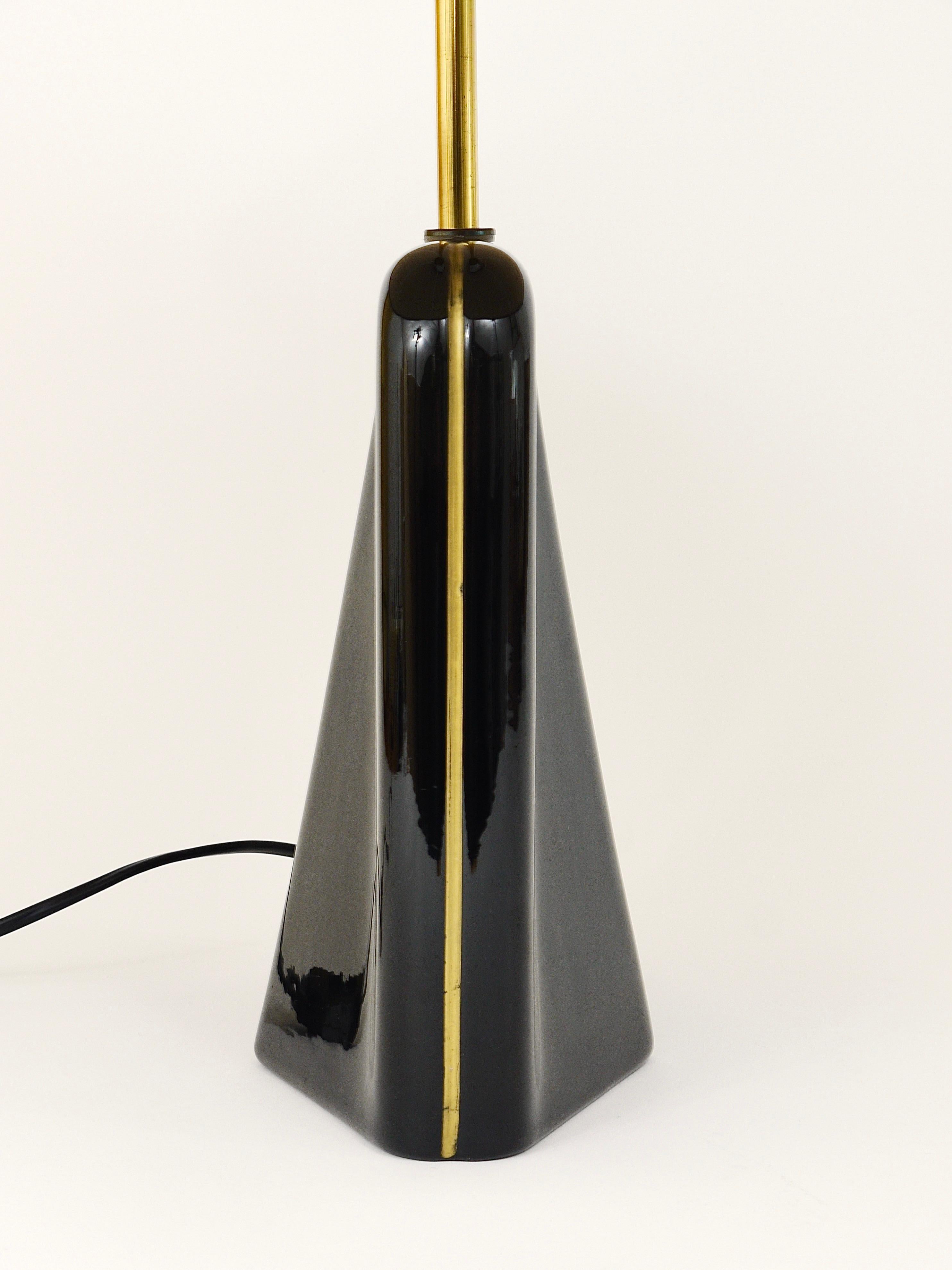 Post-Modern Art Nouveau Art Deco Pattern Table or Side Lamp, Brass, Italy, 1980s 4
