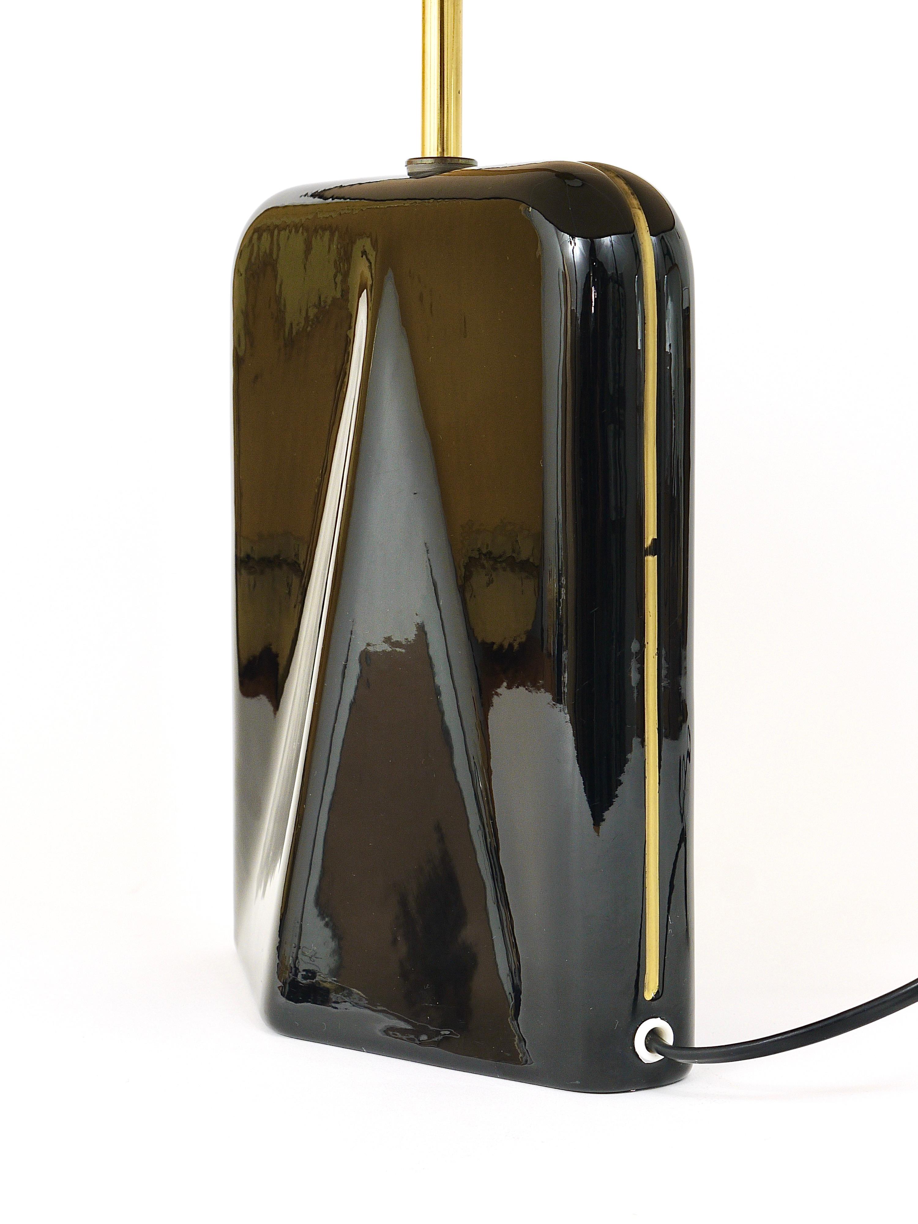 Post-Modern Art Nouveau Art Deco Pattern Table or Side Lamp, Brass, Italy, 1980s 6