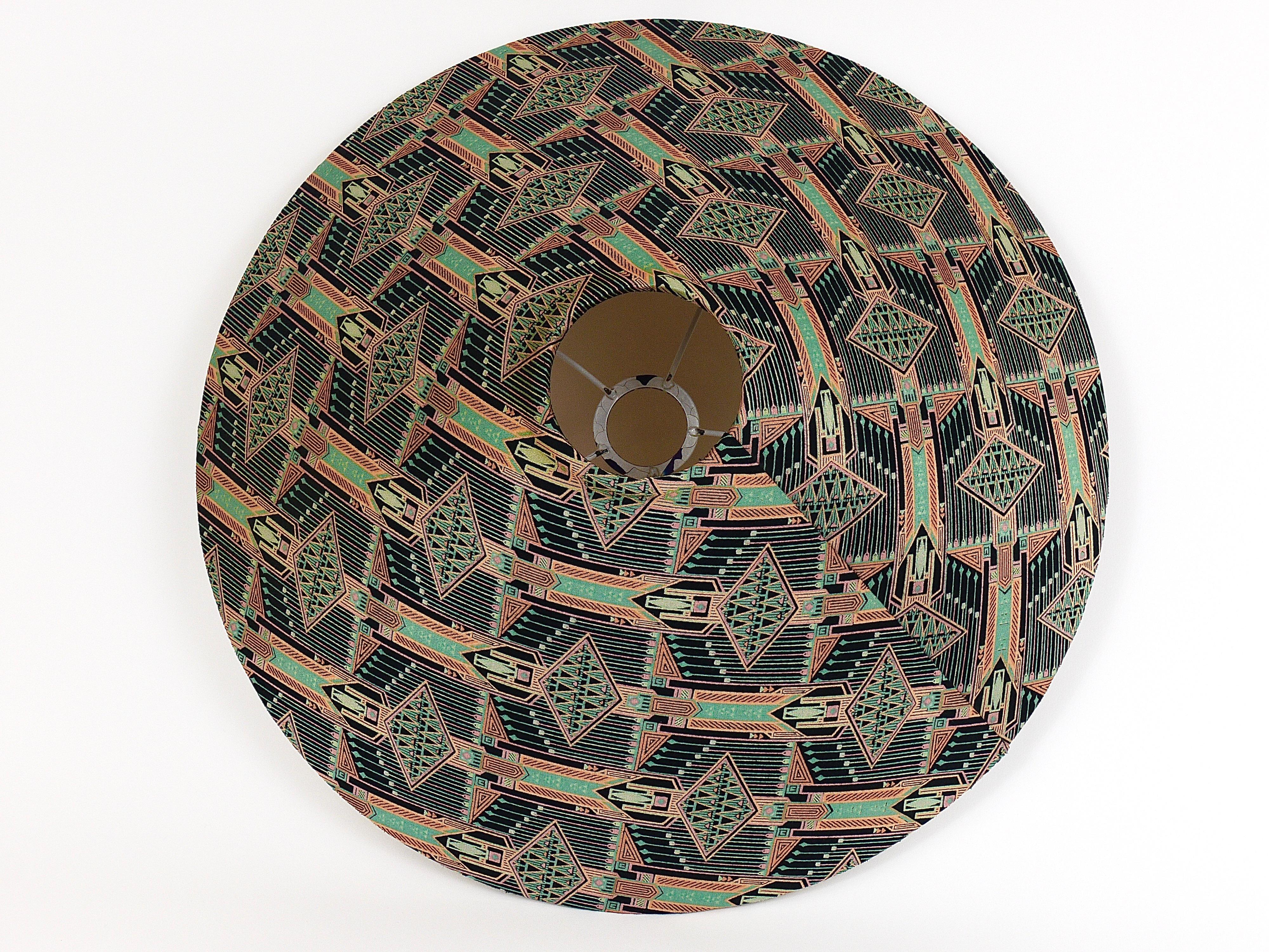 Post-Modern Art Nouveau Art Deco Pattern Table or Side Lamp, Brass, Italy, 1980s 10