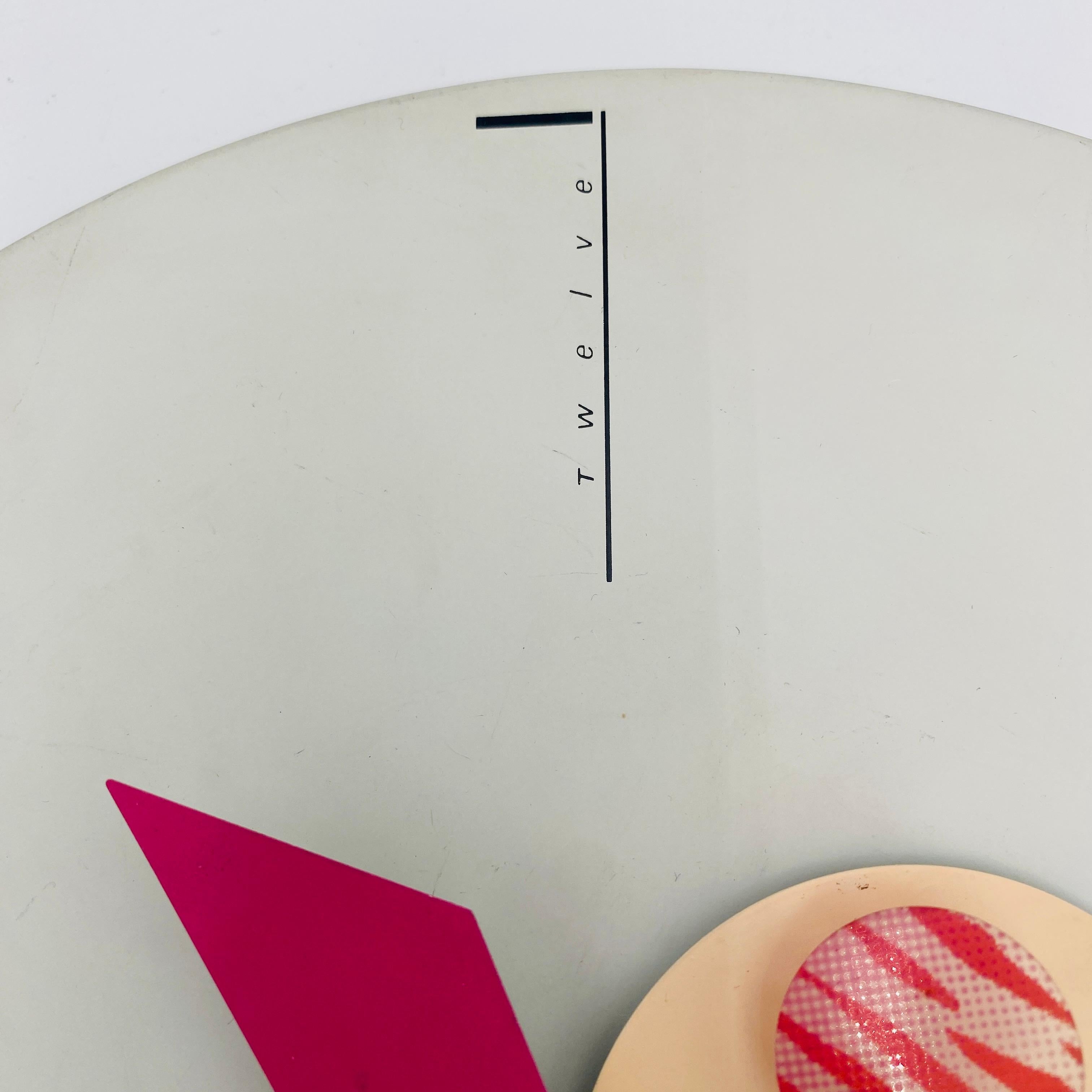 Émaillé Horloge murale Art Time post-moderne de Nicolai Canetti, 1984 en vente