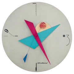 Post Modern Art Time Wall Clock by Nicolai Canetti, 1984