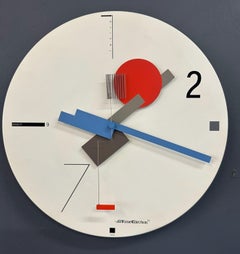 Post Modern Art Time Wall Clock designed by Nicolai Canetti, 1984