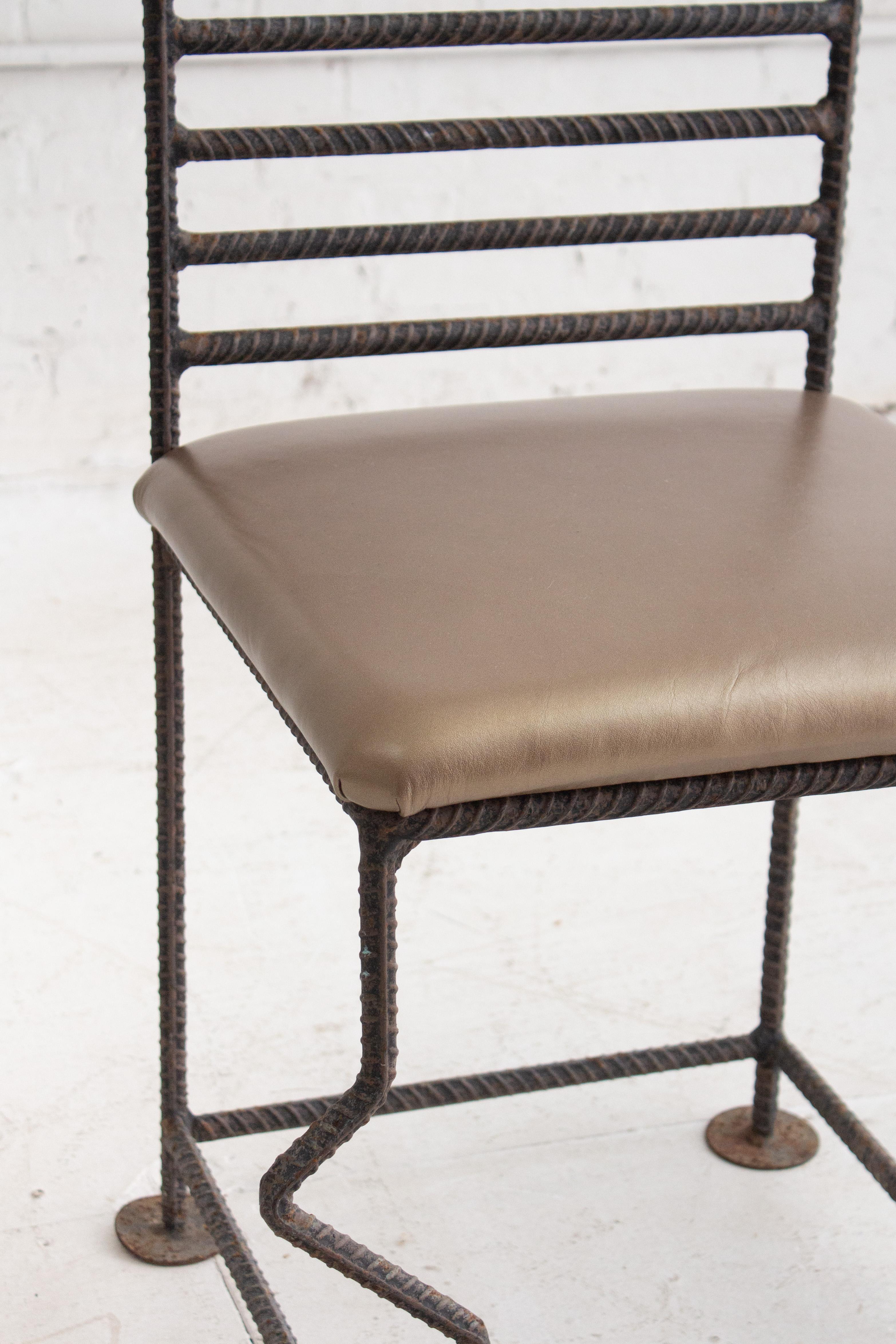 American Post Modern Artisan Made Rebar Chair