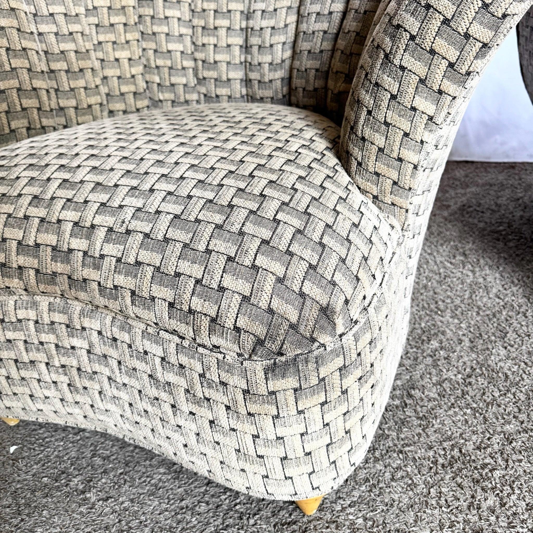 Late 20th Century Post Modern Ascending Clam Shell Lounge Chairs - A Pair For Sale