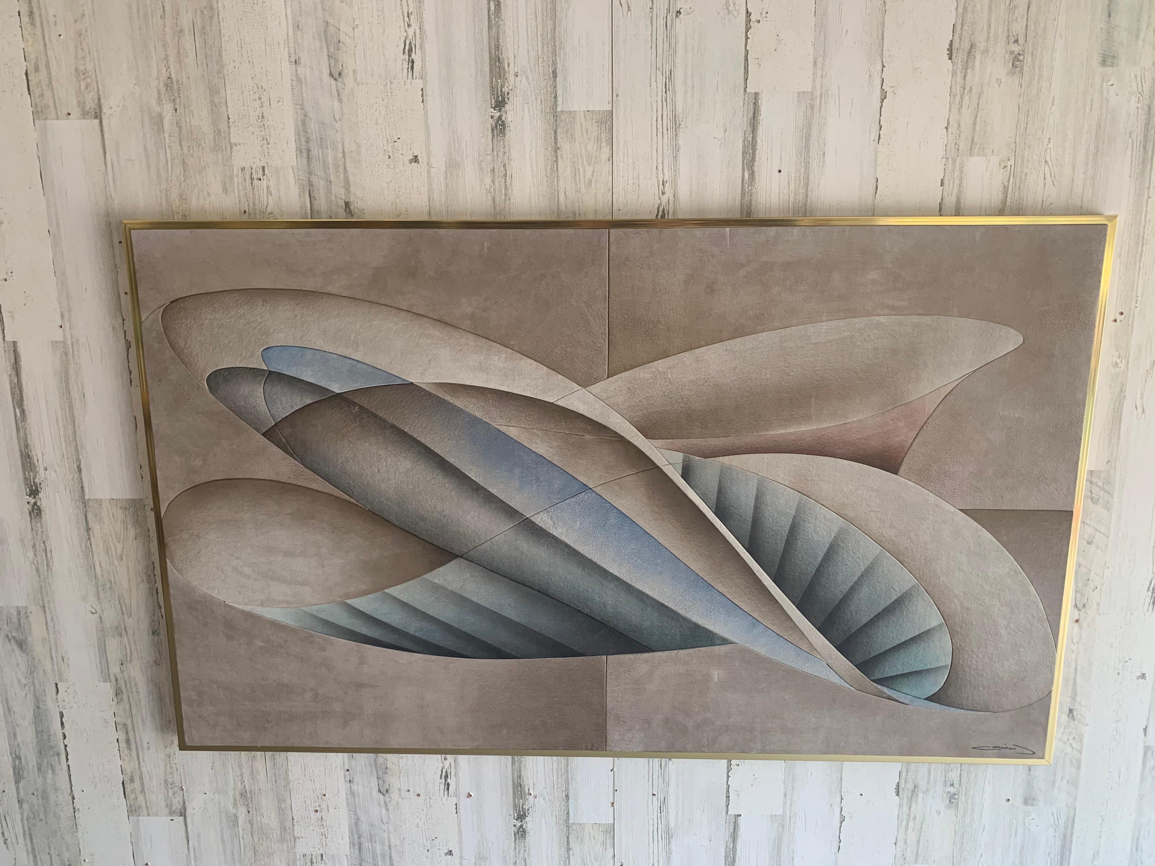 Post Modern Assemblage of Painted Felt For Sale 5