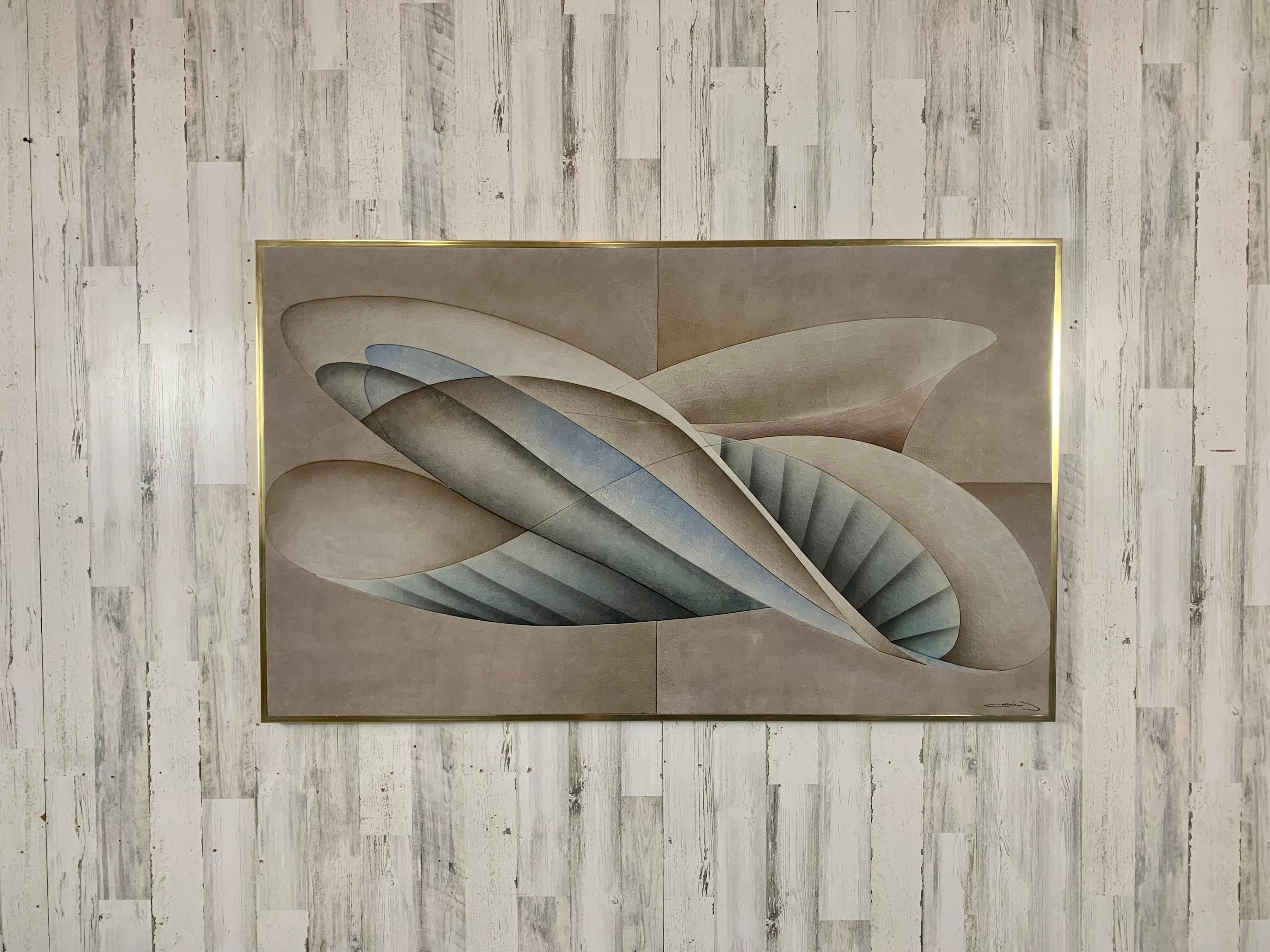 Post Modern Assemblage of Painted Felt For Sale 9