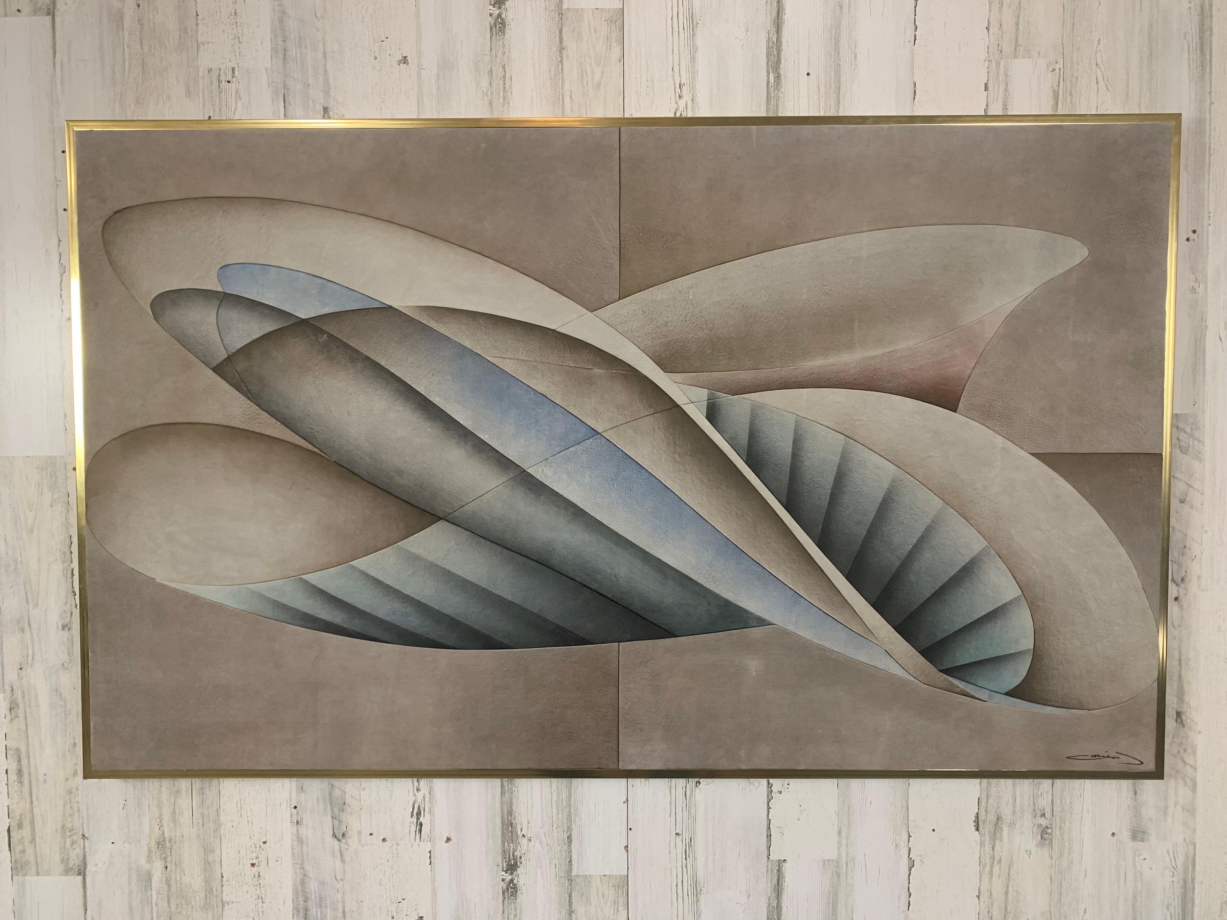 Post Modern Assemblage of Painted Felt For Sale 10