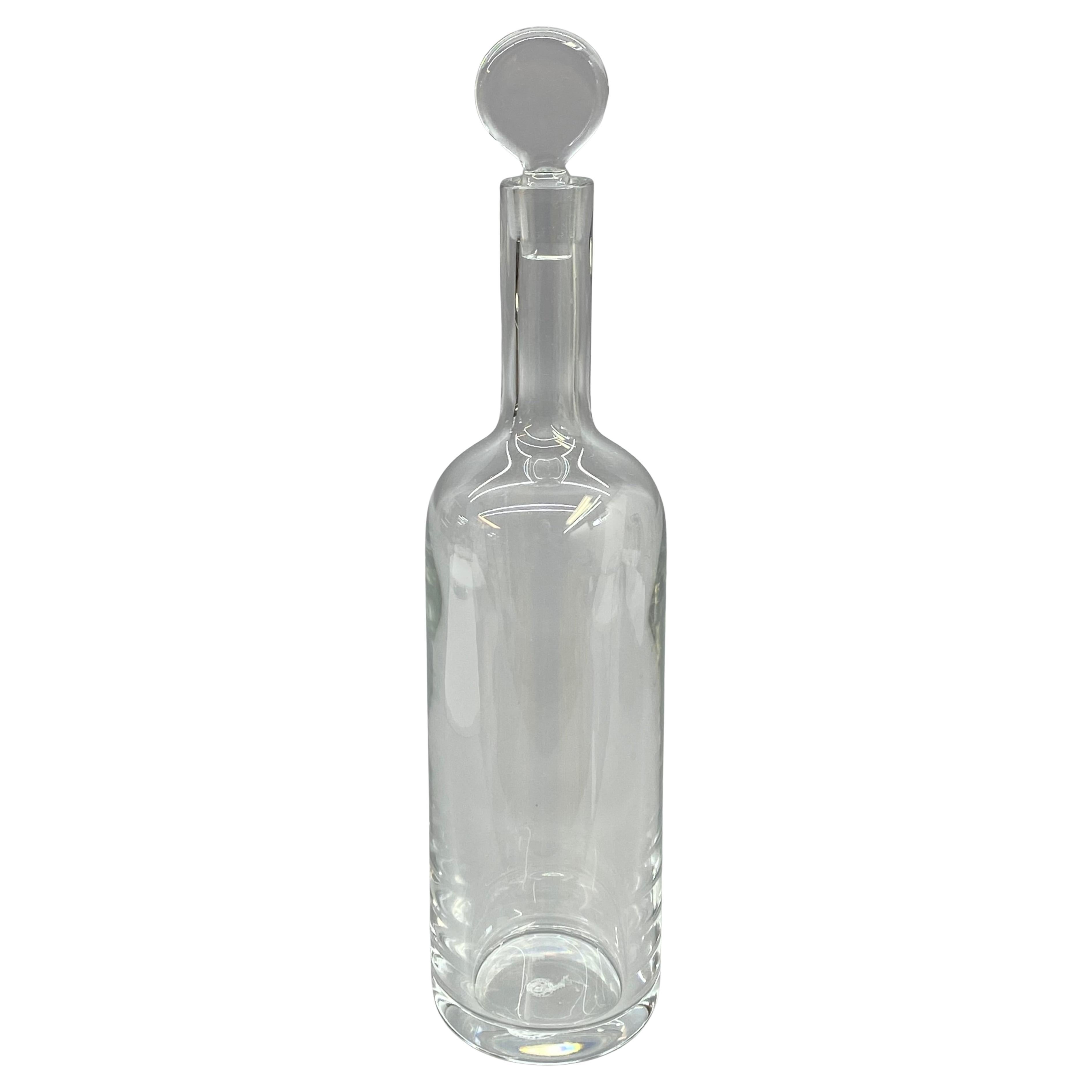 Bottiglia di cristallo francese Baccarat postmoderna con tappo