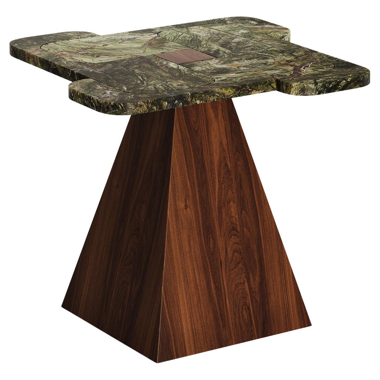 Post-Modern Bagatelle Side Table in Marble by Mavo Atelier, Handmade Portugal