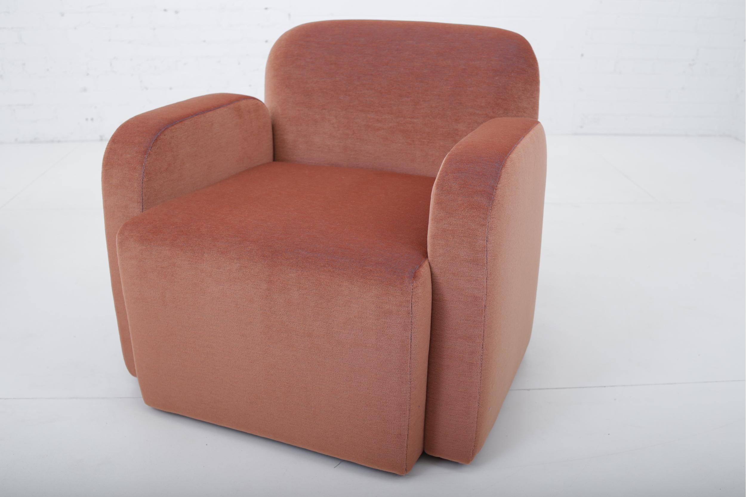 Postmodern Barrel Back Lounge Chairs 1