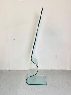 Post-Modern Bent Glass Floor Mirror