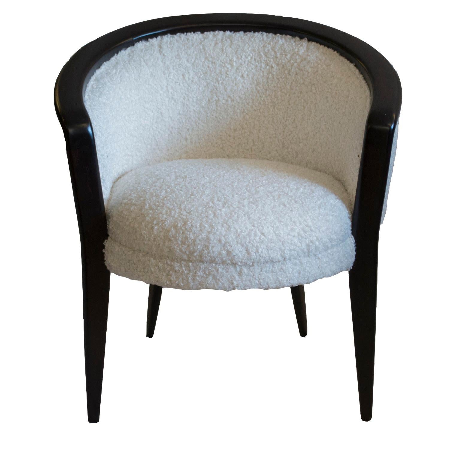 Late 20th Century Post-Modern Bespoke French Barrel Chairs For Sale