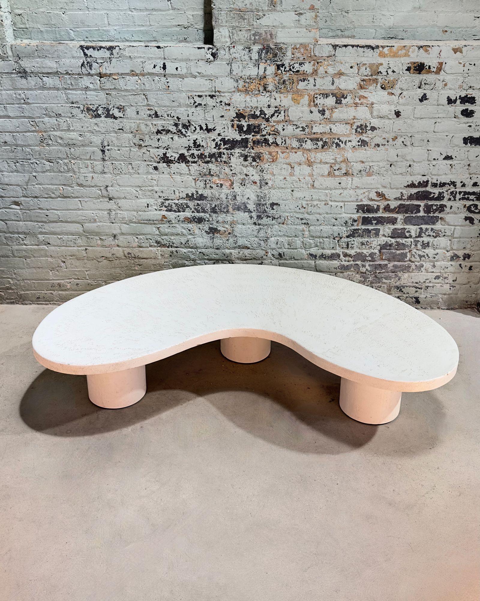 Post-Modern Post Modern Biomorphic Parra Plaster Molded Concrete Coffee Table, 1980 For Sale