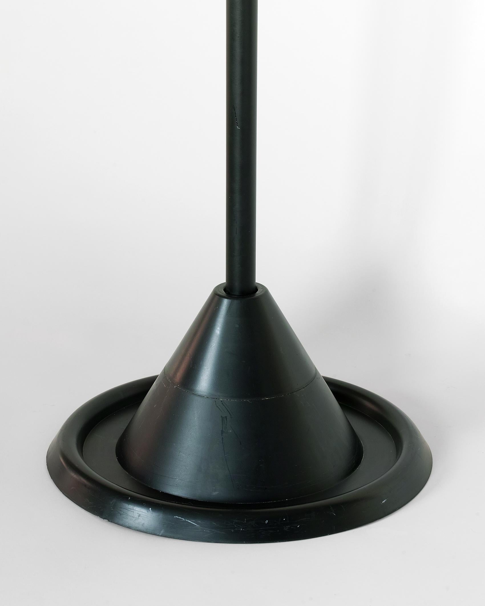 Post-Modern Black Adjustable Coat Stand In Good Condition For Sale In Brooklyn, NY