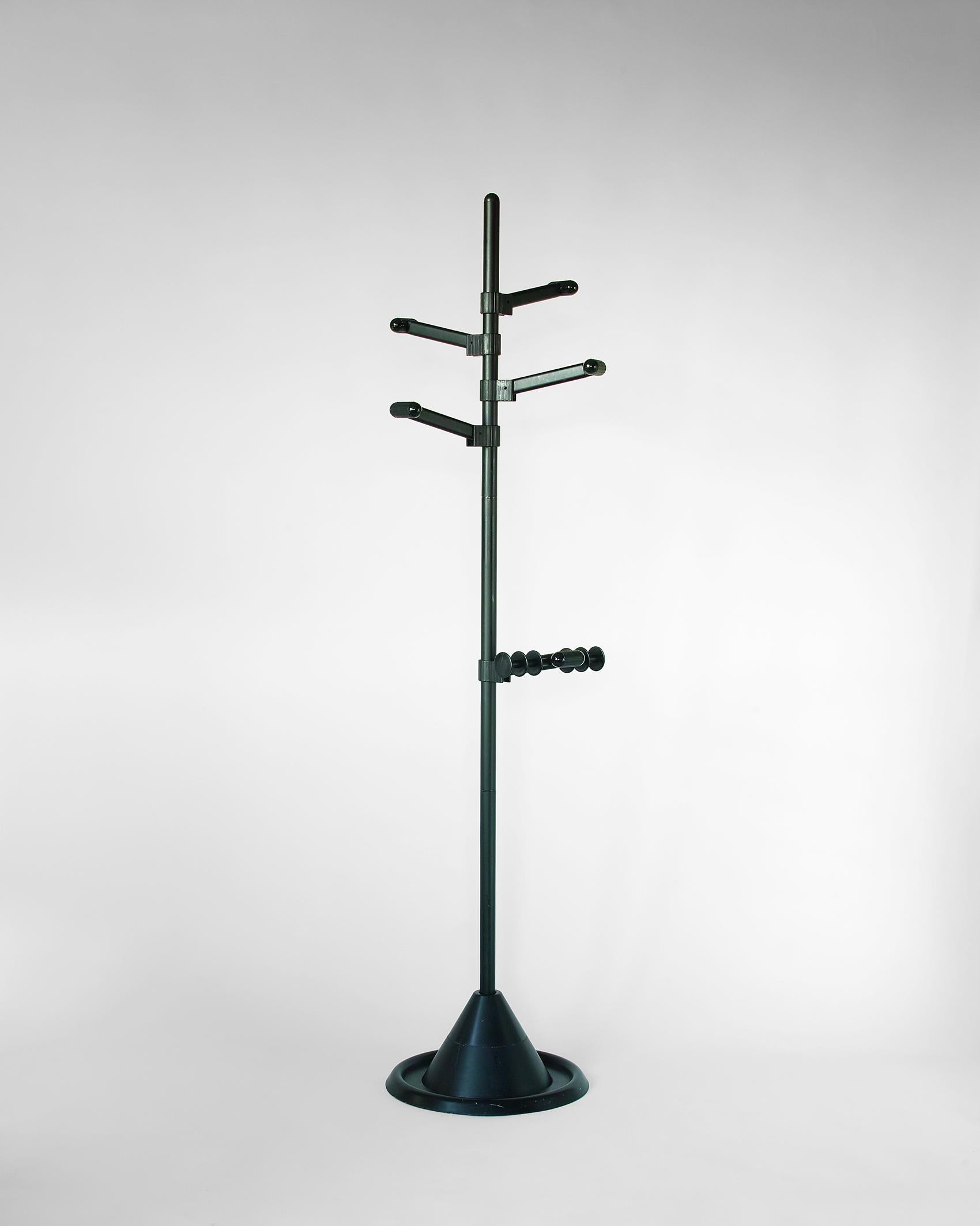 20th Century Post-Modern Black Adjustable Coat Stand For Sale