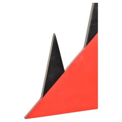 Post modern Black and red monster Laminate triangle wall mirror pop art