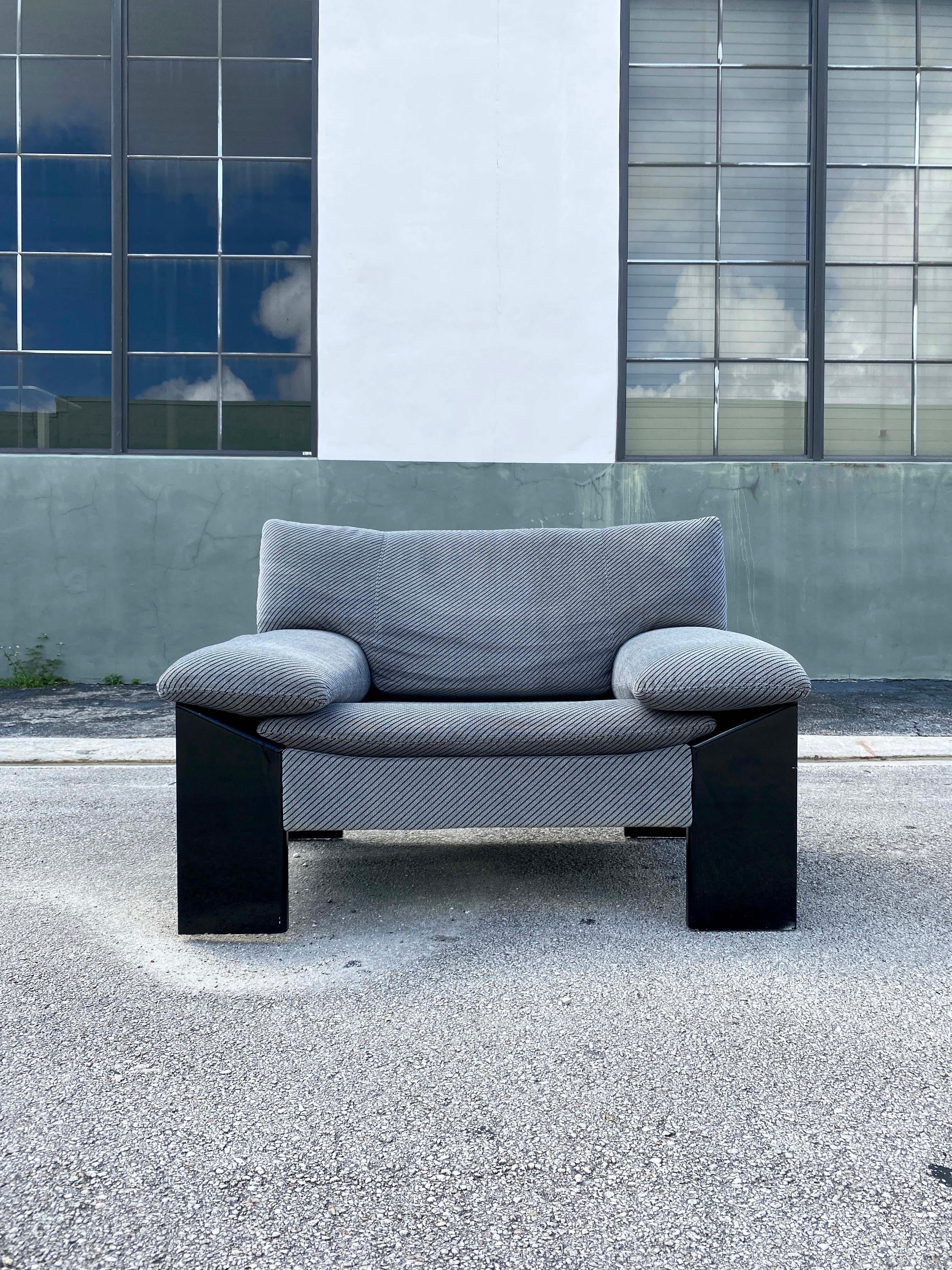 Post Modern Black Armchair in the Style of Sapporo 4