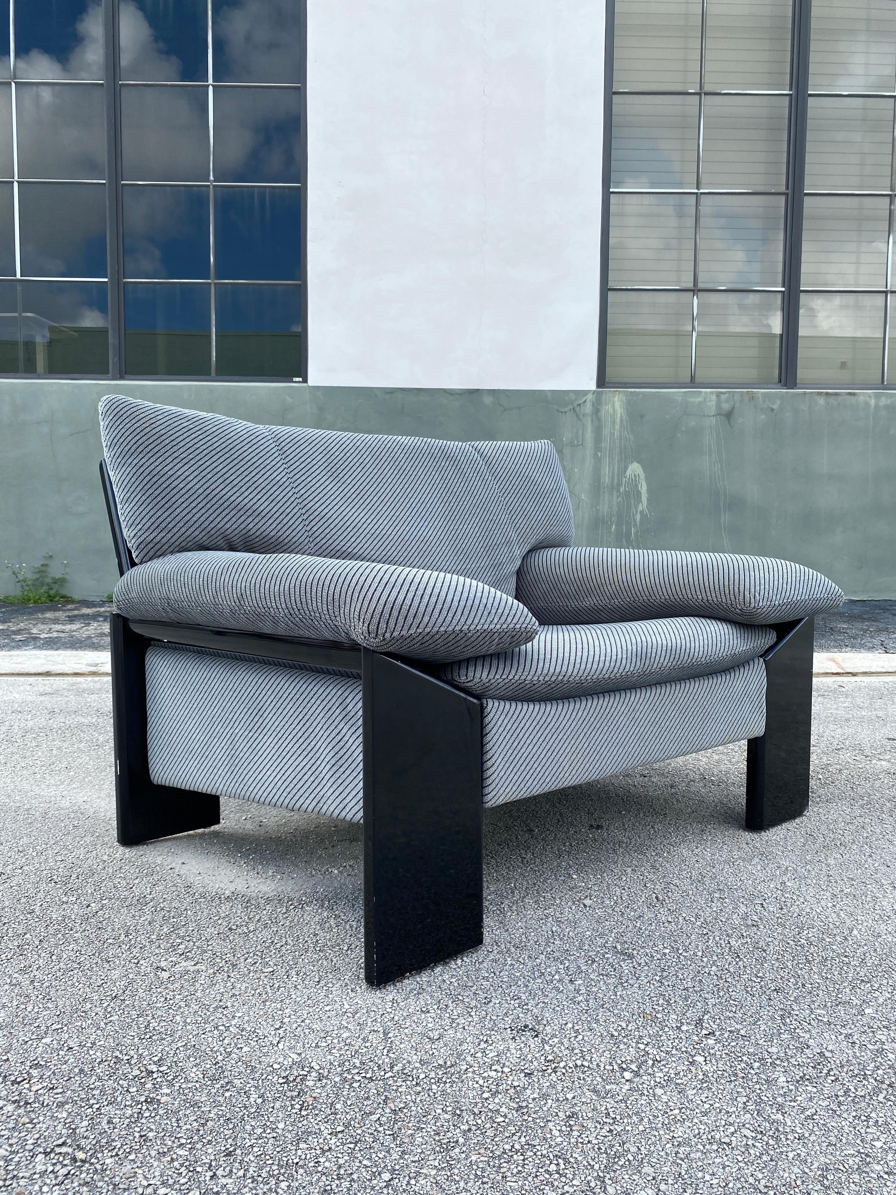 20th Century Post Modern Black Armchair in the Style of Sapporo