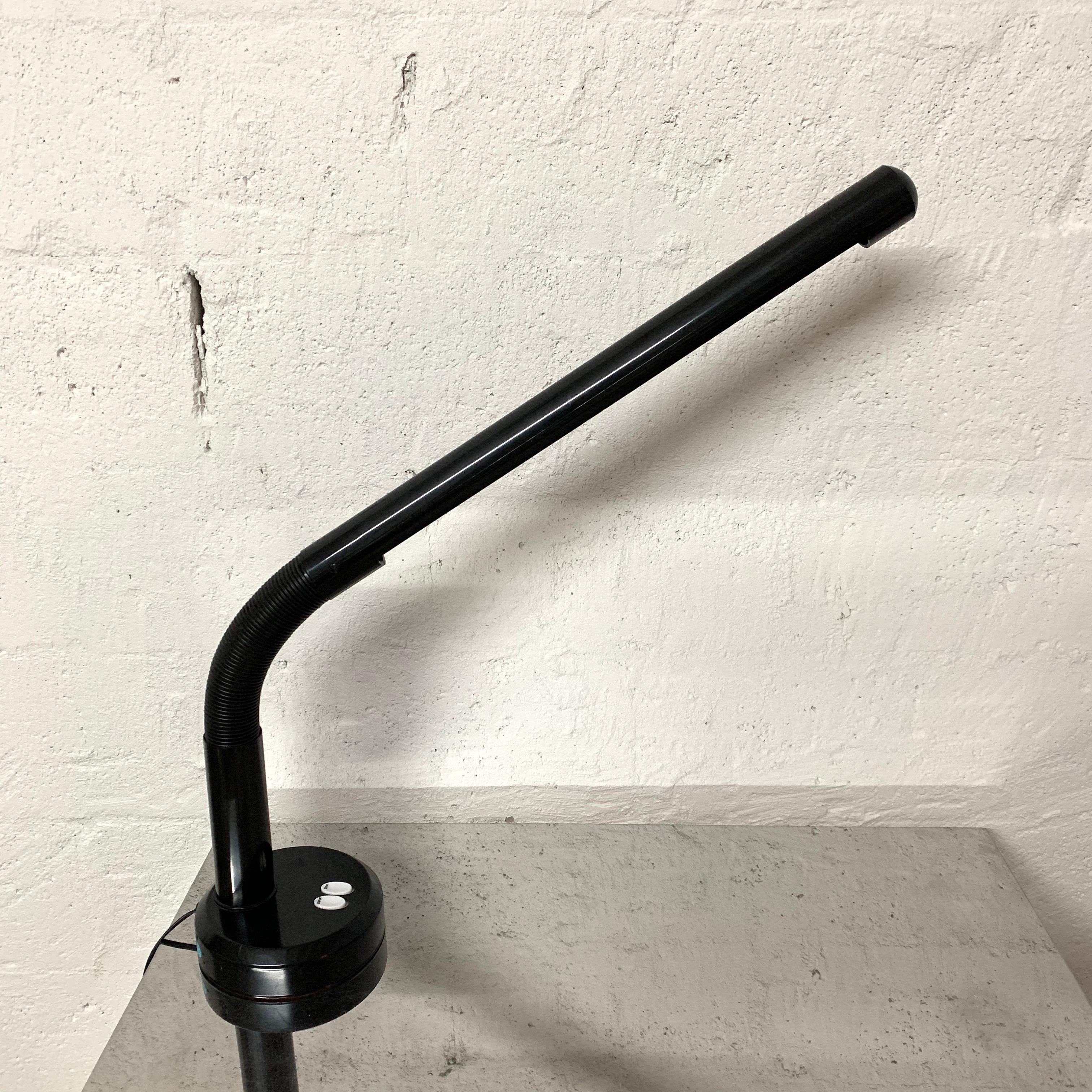 Post-Modern Postmodern Black Gooseneck Desk Lamp, Italy