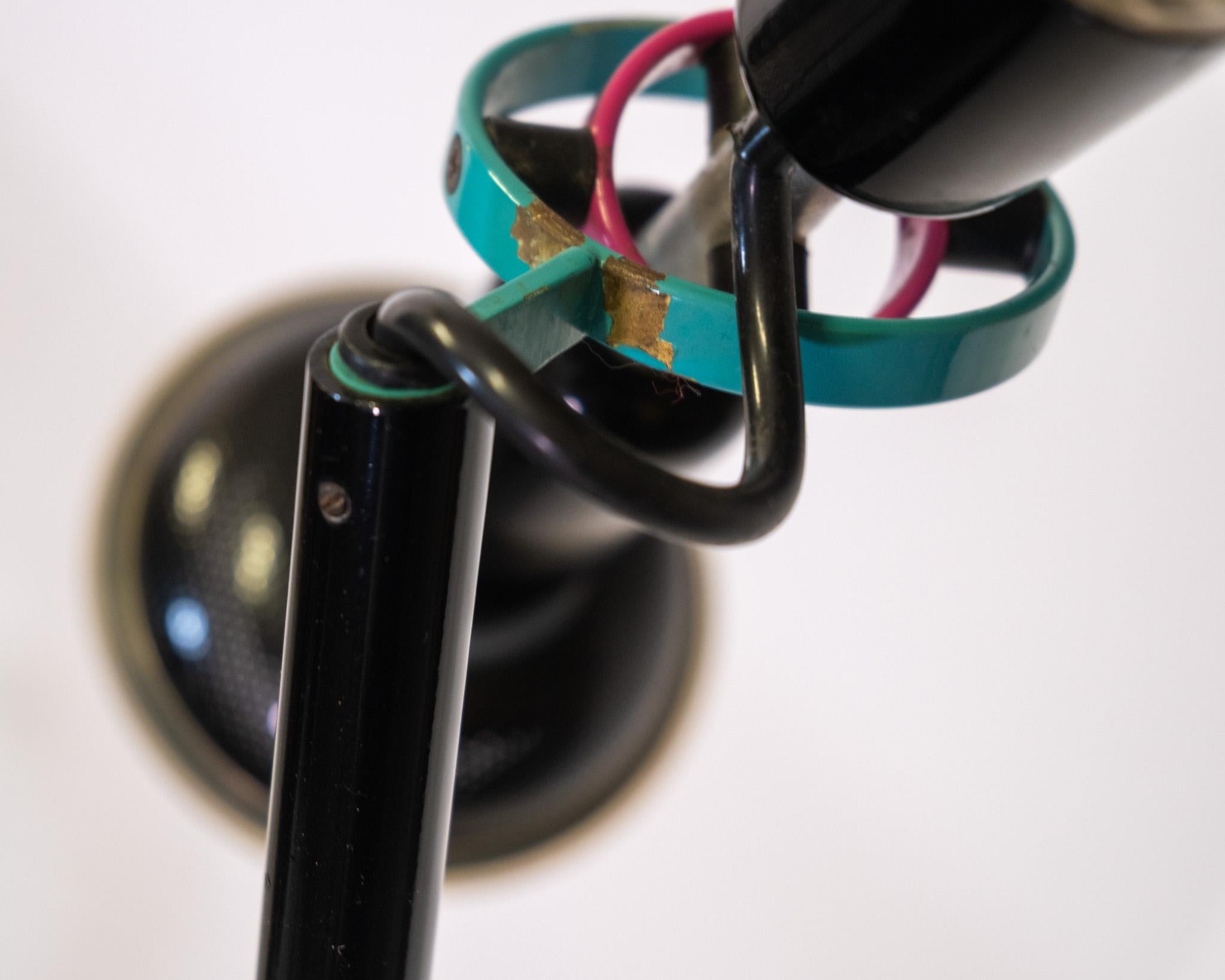 Post Modern Black Grip Floor Lamp By Achille Castiglioni For Flos, Italy 1980s For Sale 4