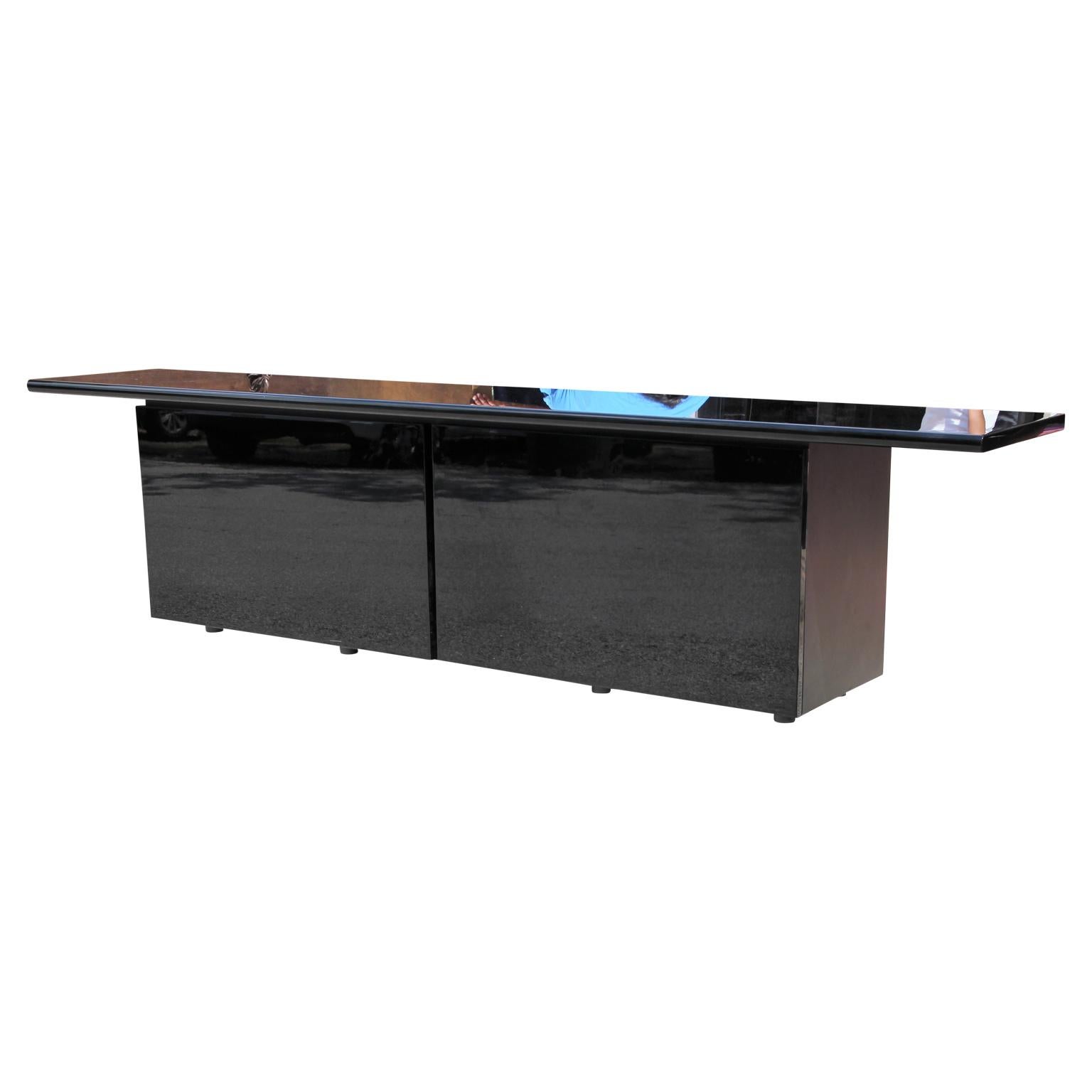 Modern Postmodern Black High Gloss Cabinet/ Sideboardfrom Acerbis International