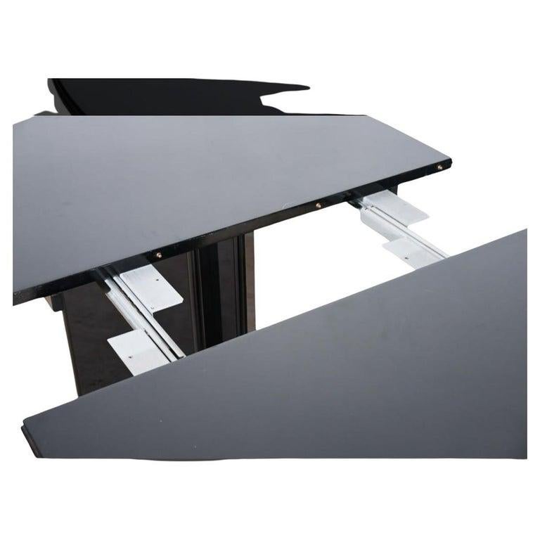 Post Modern Gloss Black Lacquered Double Pedestal Oval Dining Table with Leaf.

Local pick up in Brooklyn NY or Kingston NY

Message us for a shipping quote.

Measures 30 inches x 42 inches x 60 inches
(1) Leaf adds 18 inches