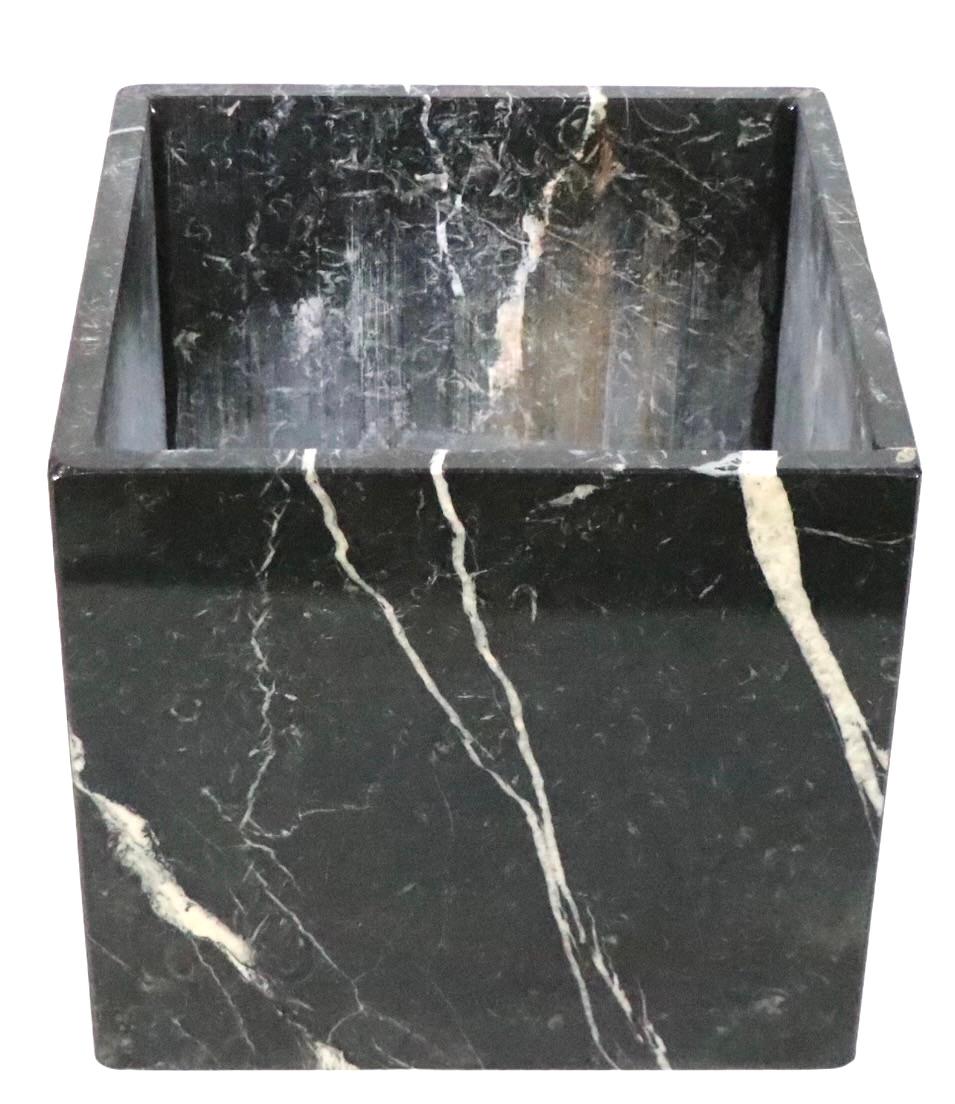 Post Modern Black Marble Pedestal Base Coffee Table Made in Italy c 1970’s For Sale 7