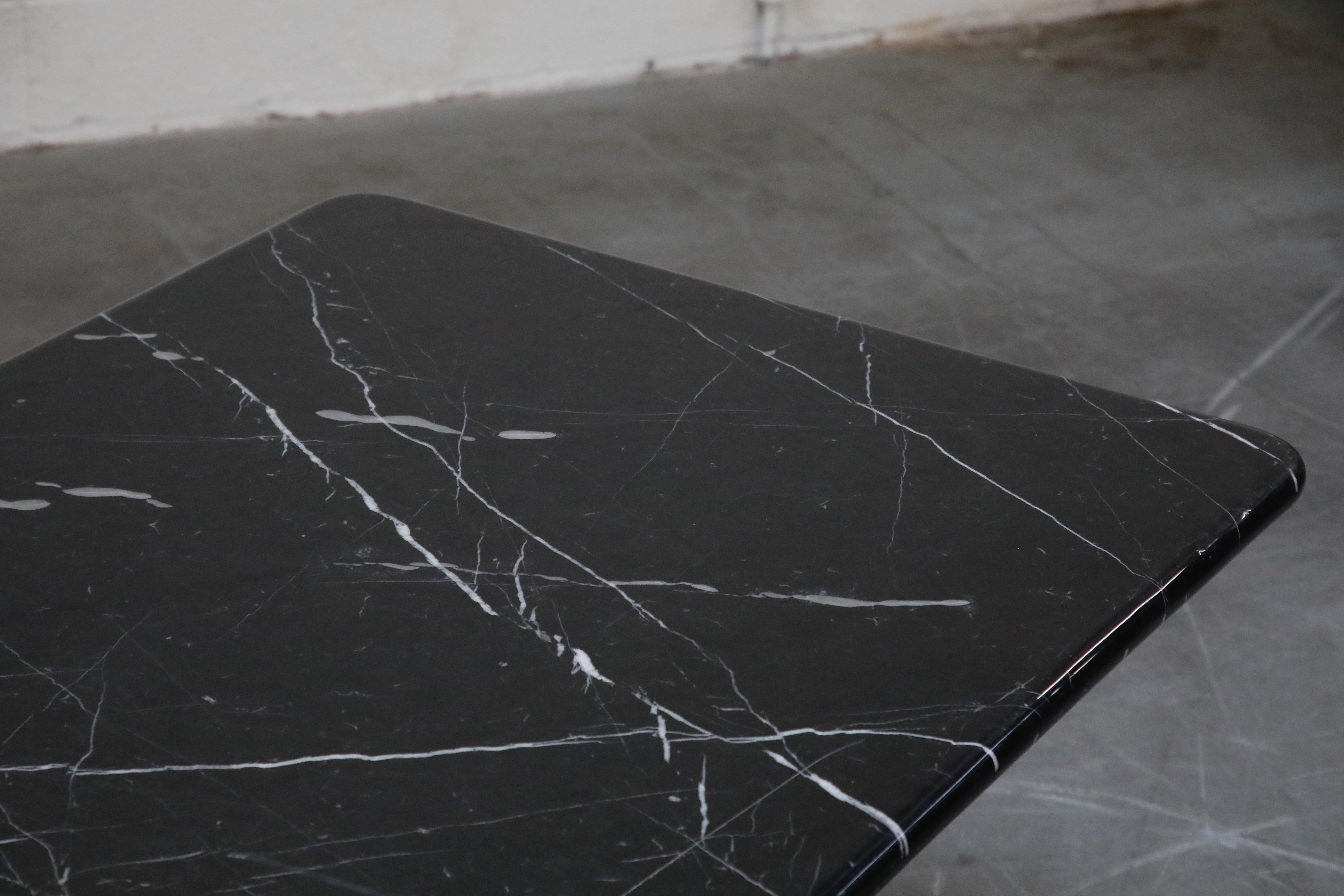 Post-Modern Black Marble Rectangular Dining or Conference Table, circa 1980s 2