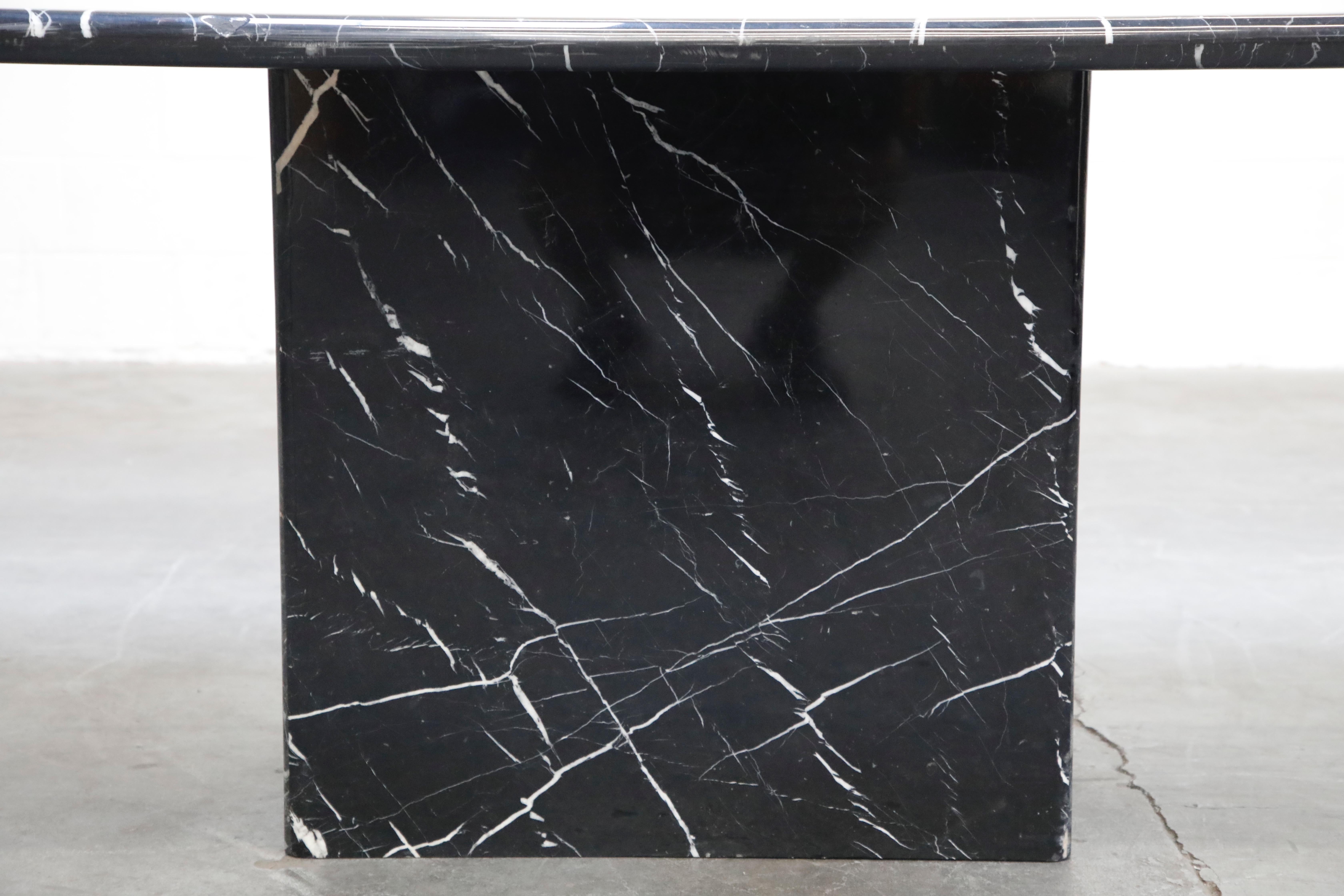 Post-Modern Black Marble Rectangular Dining or Conference Table, circa 1980s 4
