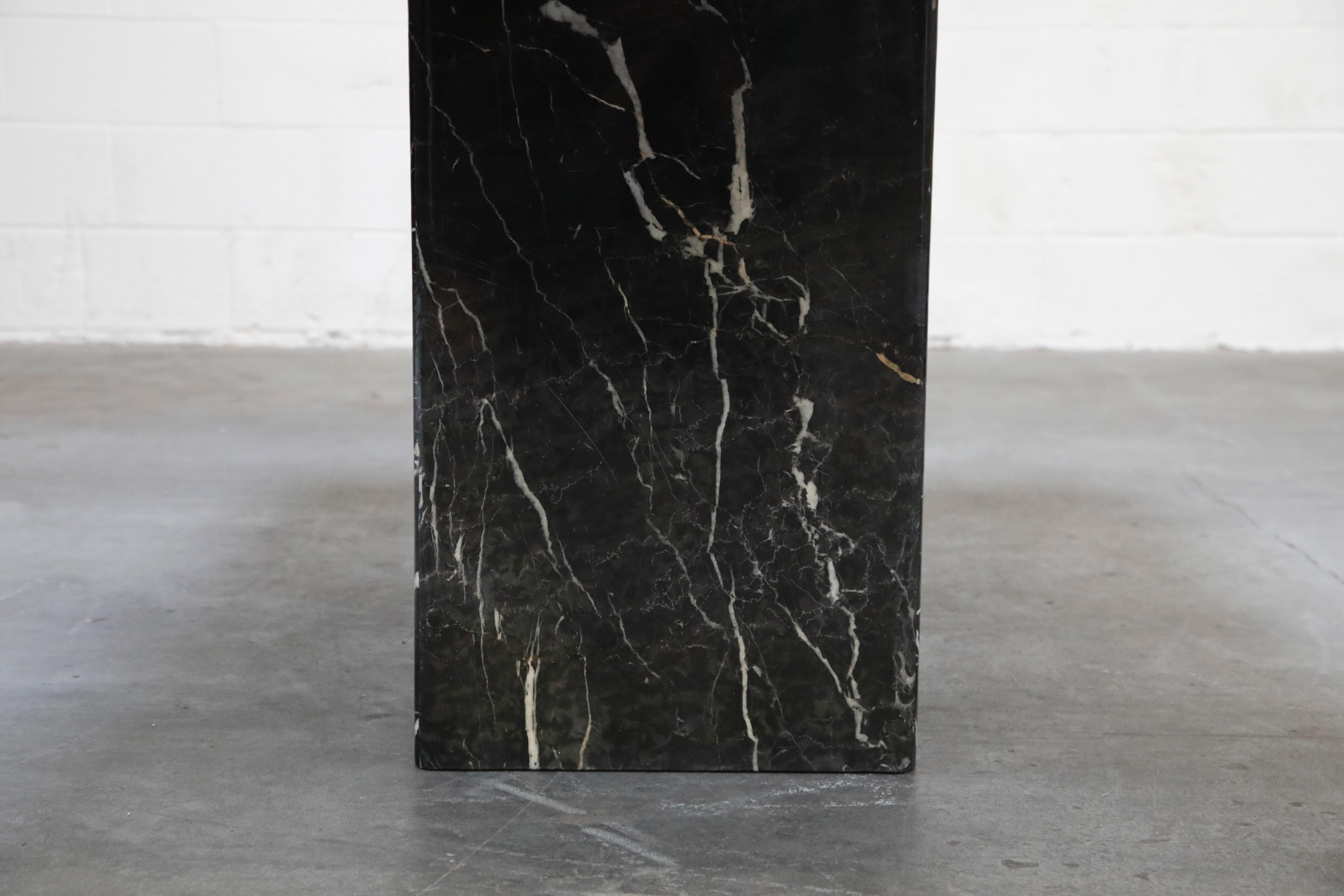 Post-Modern Black Marble Rectangular Dining or Conference Table, circa 1980s 5