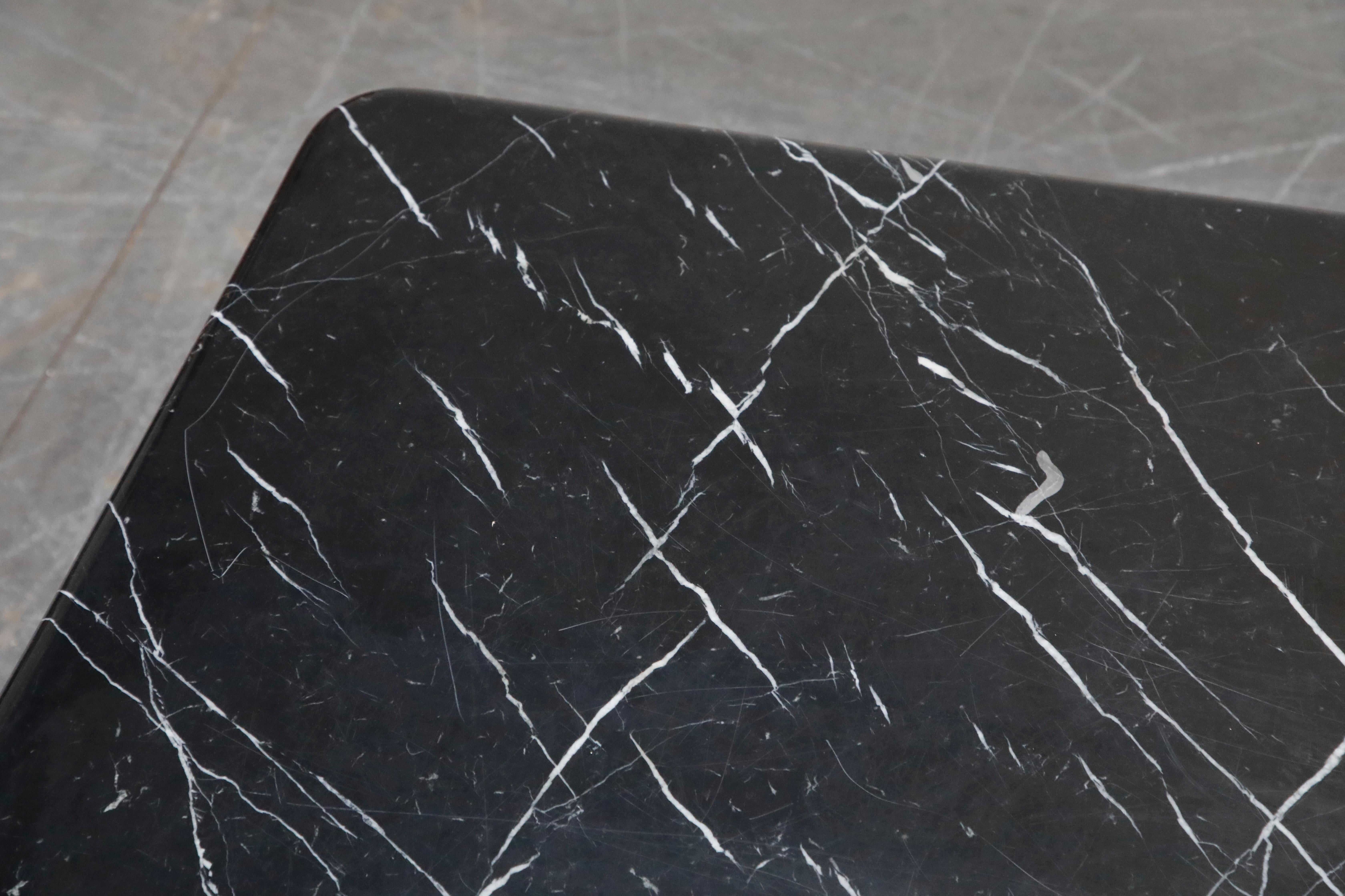 Post-Modern Black Marble Rectangular Dining or Conference Table, circa 1980s 8