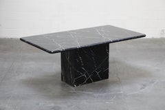 Post-Modern Black Marble Rectangular Dining or Conference Table, circa 1980s