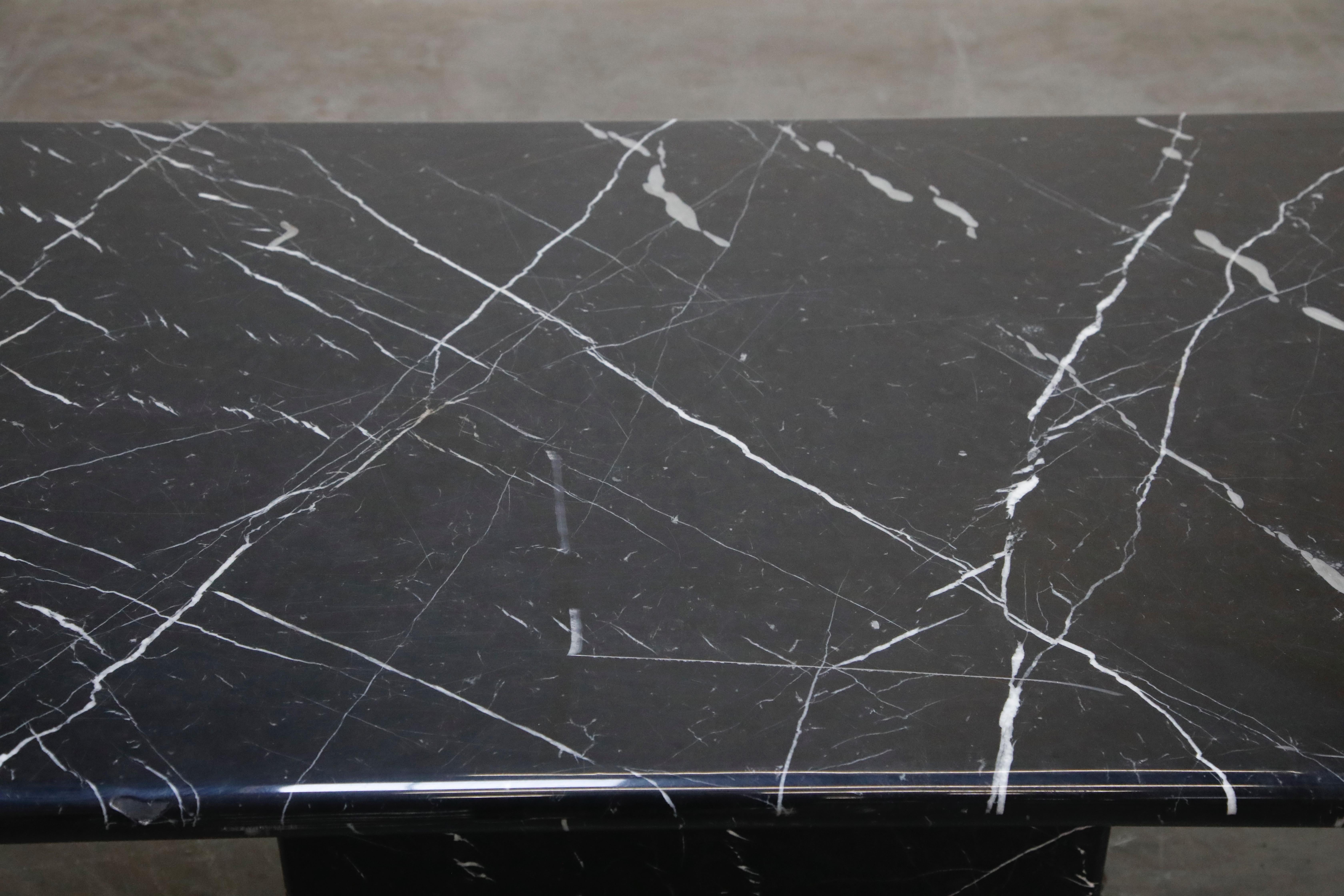 Post-Modern Black Marble Rectangular Dining or Conference Table, circa 1980s 12