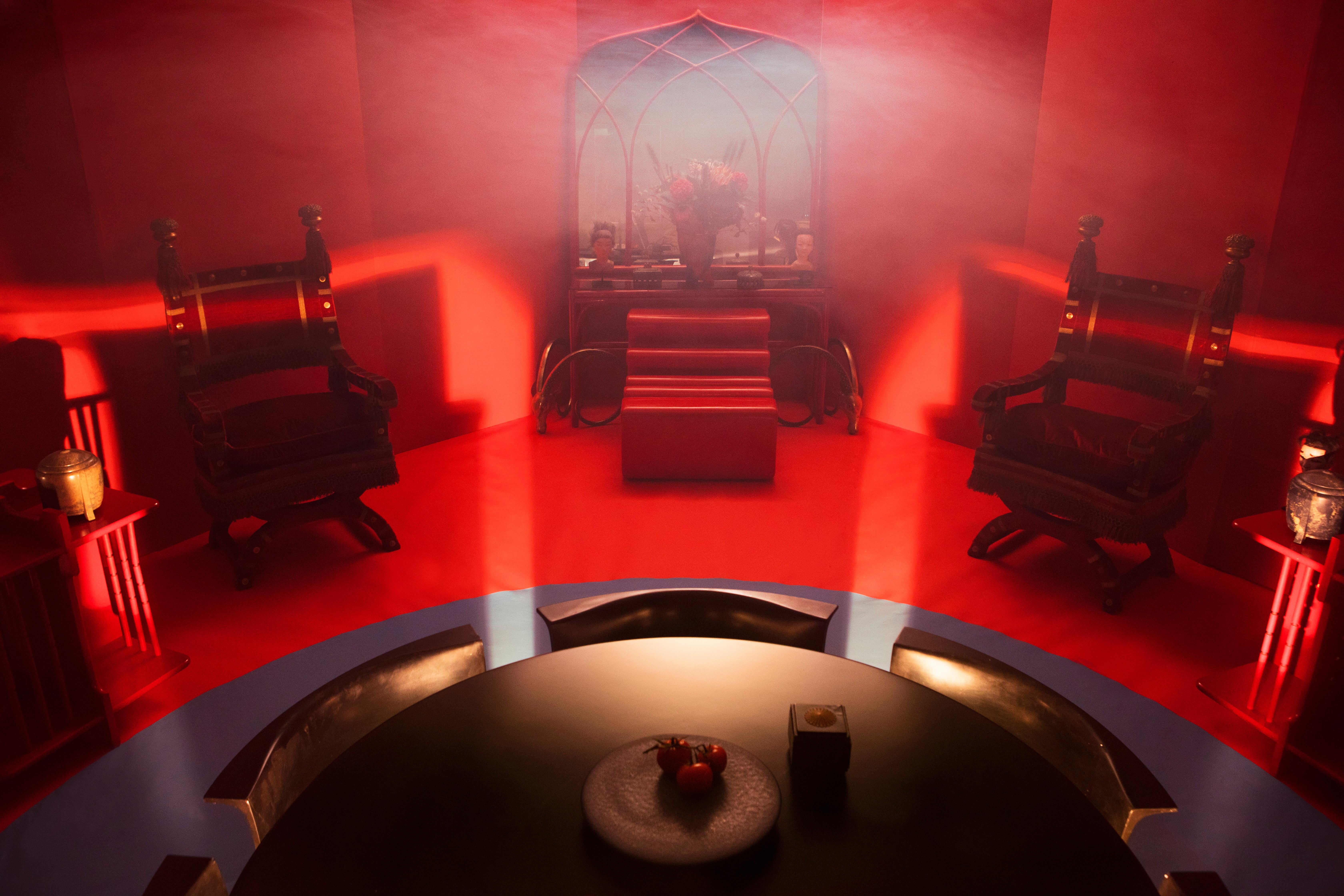 Postmodern Black & Red Karelia Lounge Chairs by Liisi Beckmann for Zanotta 2