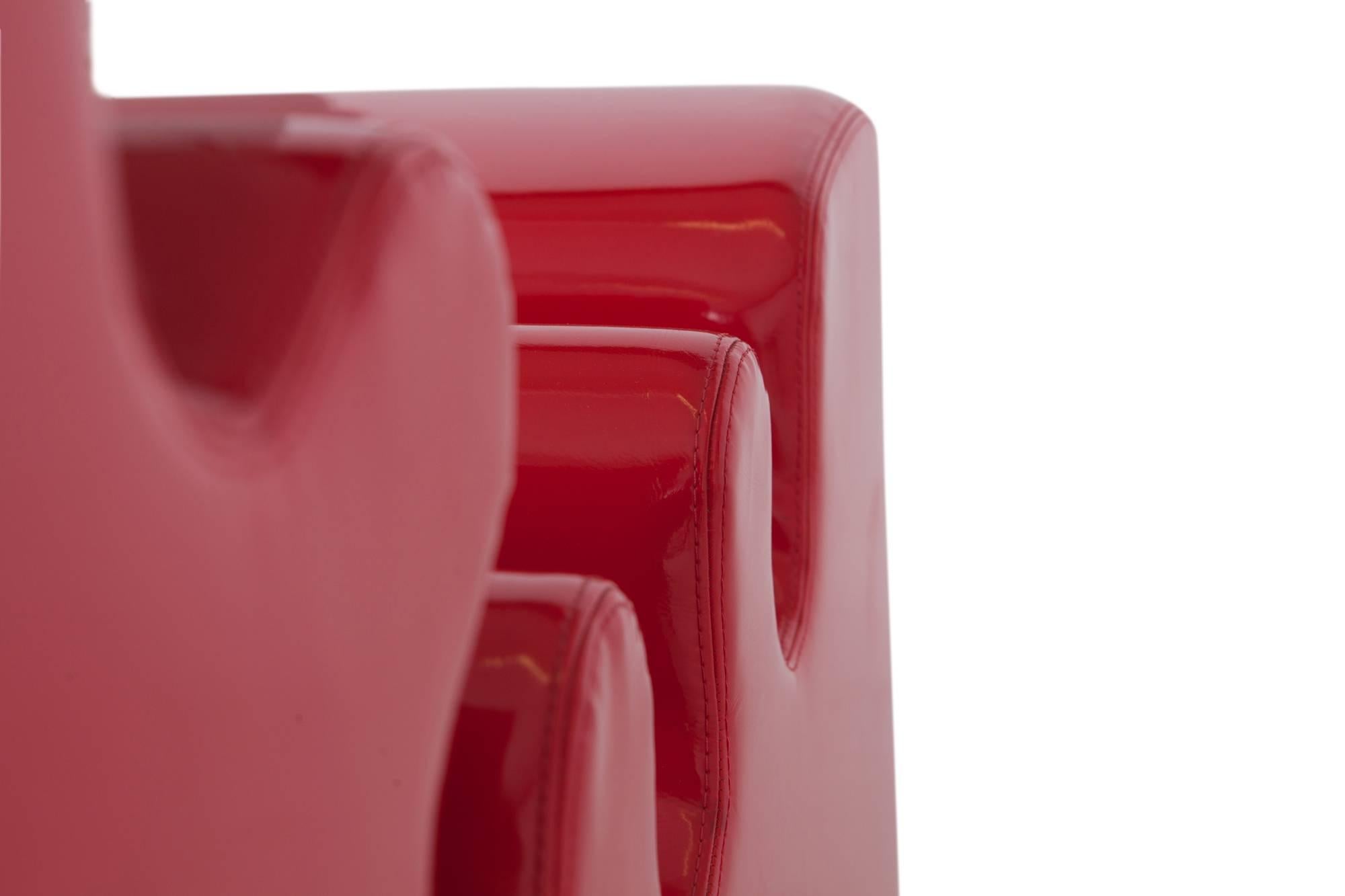 Postmodern Black & Red Karelia Lounge Chairs by Liisi Beckmann for Zanotta 1