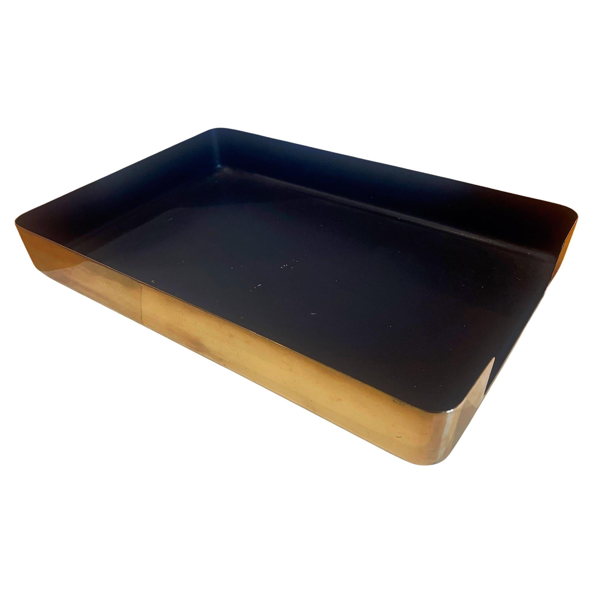 Post-Modern Messing Schreibtisch Briefkasten von McDonald Products 1970's (Postmoderne) im Angebot