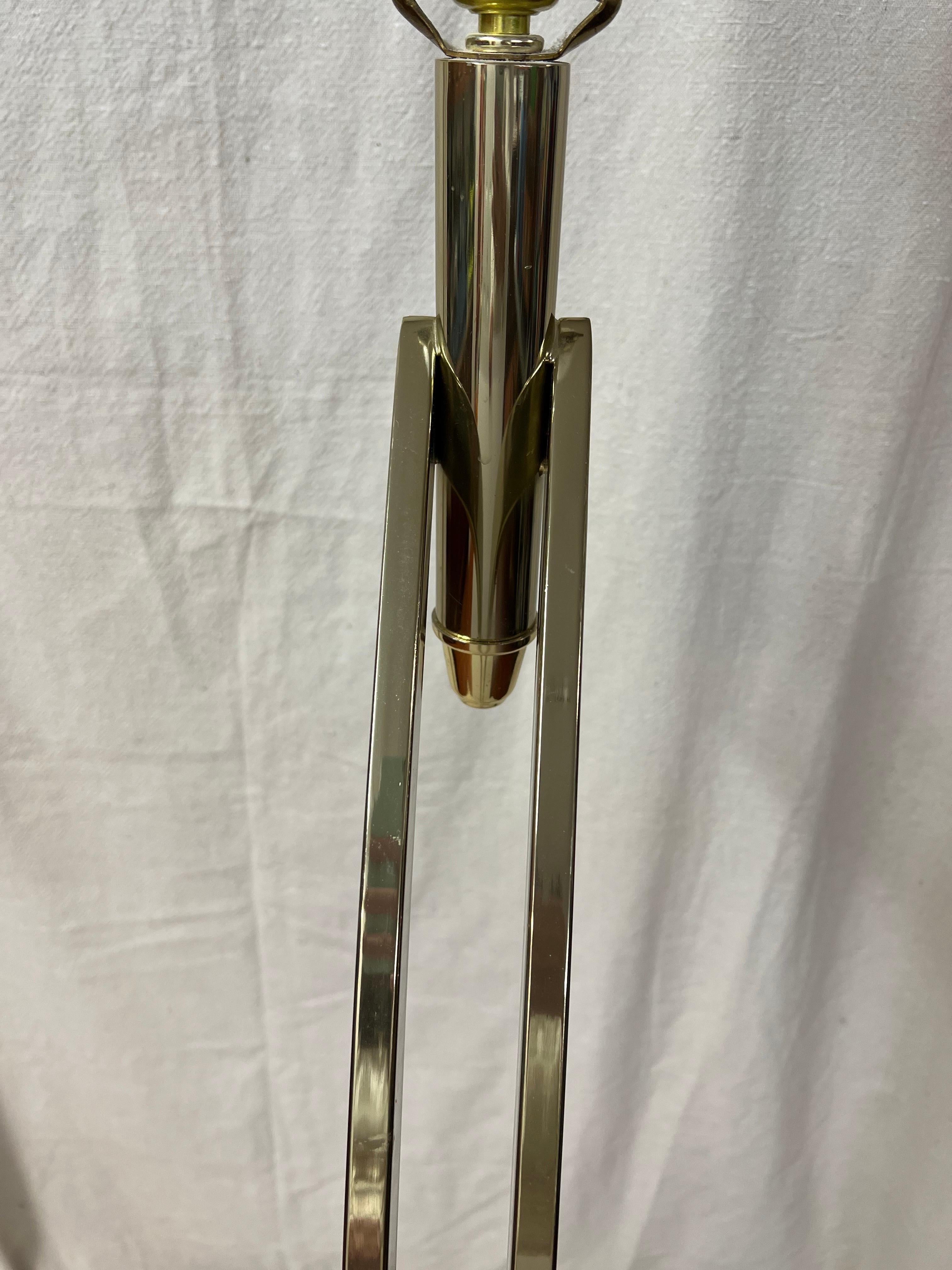 Late 20th Century Post Modern Brass Floor Lamp For Sale