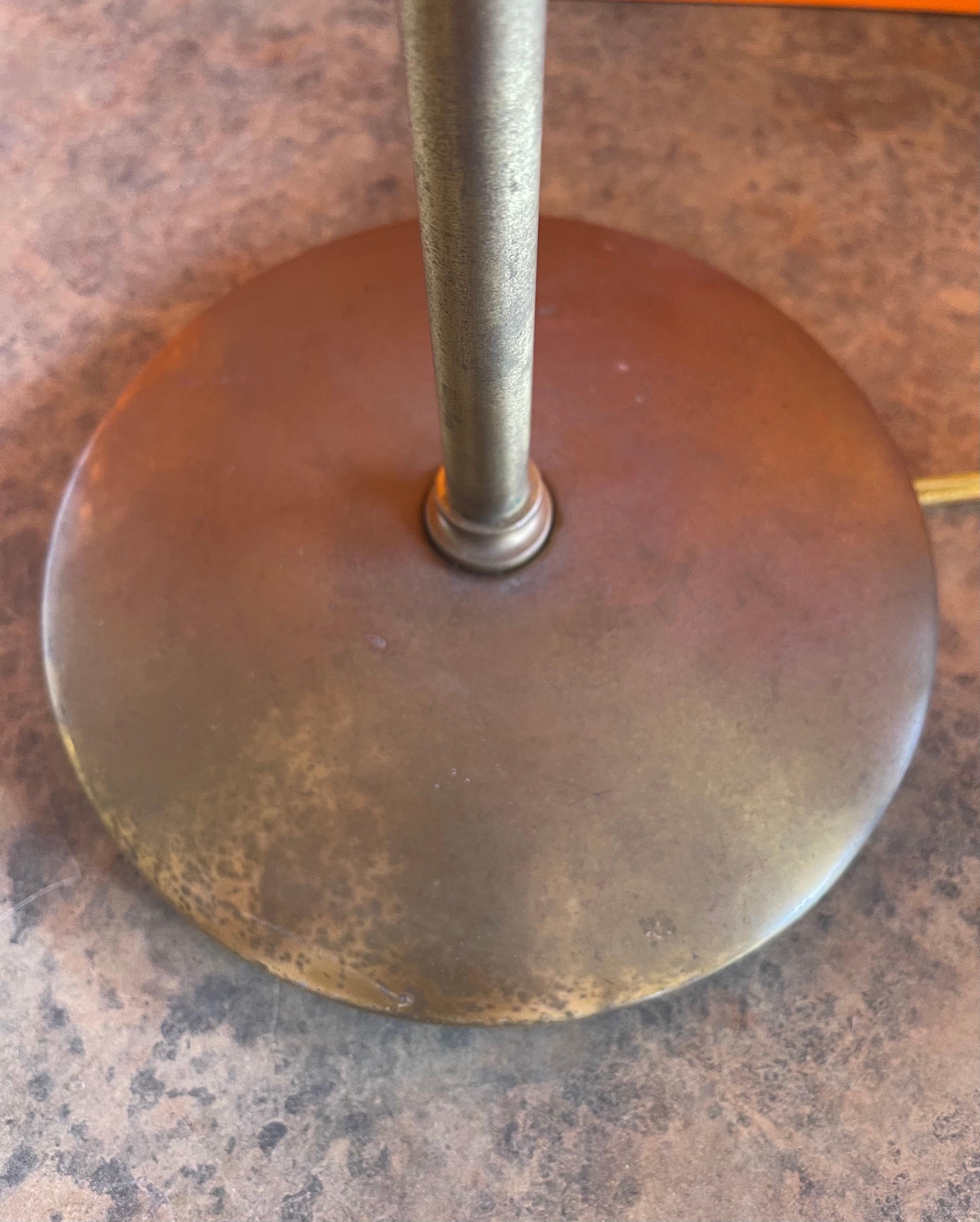 Post-Modern Brass Table Lamp with Brass Shade For Sale 4
